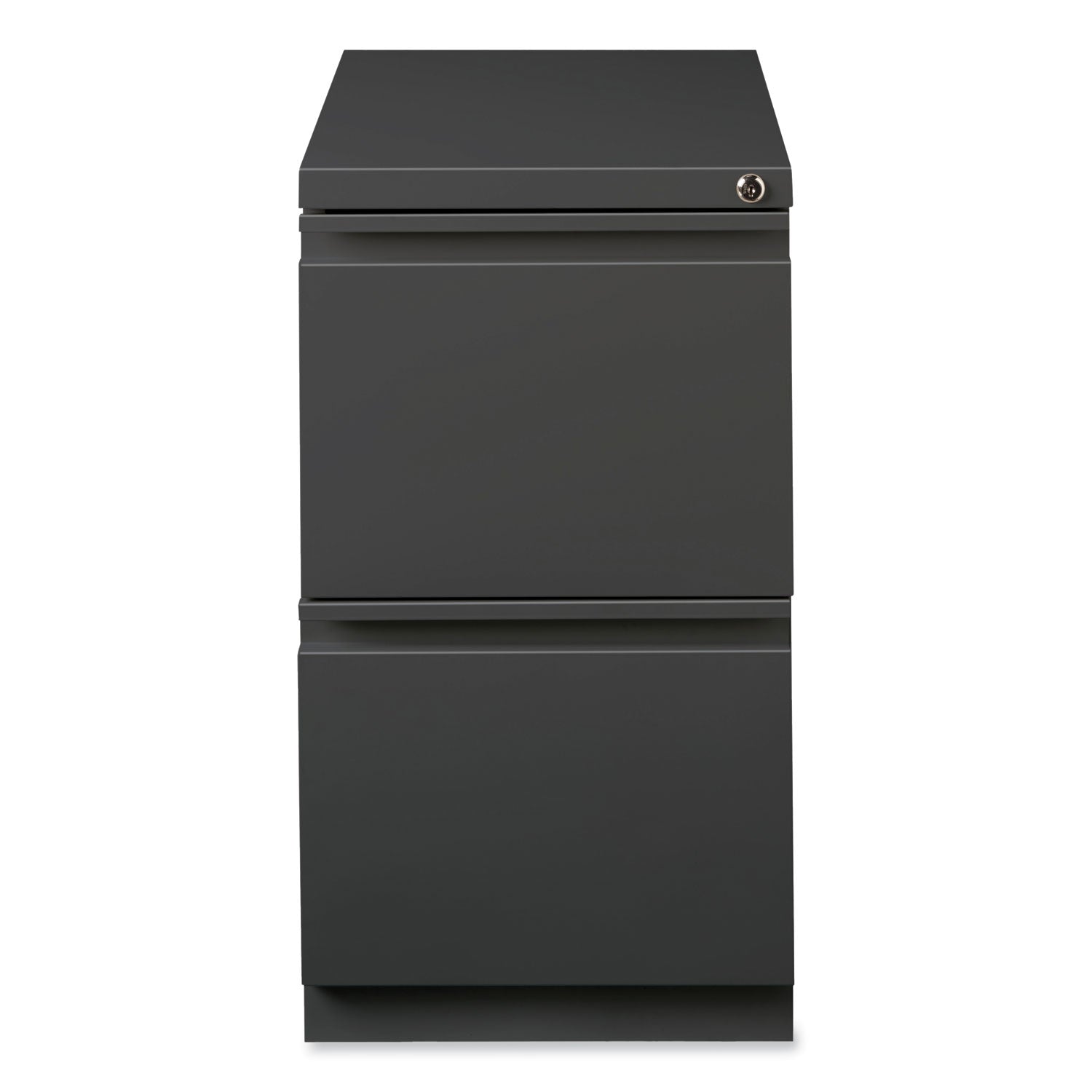 Hirsh Industries® Full-Width Pull 20 Deep Mobile Pedestal File, 2-Drawer: File/File, Letter, Charcoal, 15 x 19.88 x 27.75