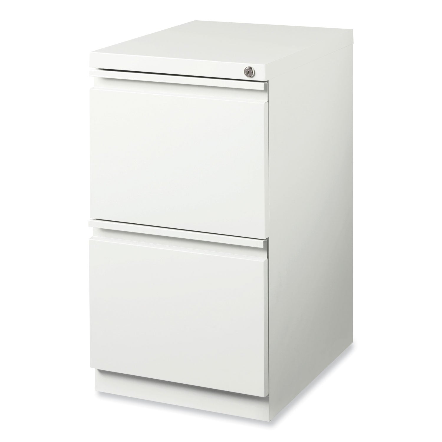 Hirsh Industries® Full-Width Pull 20 Deep Mobile Pedestal File, 2-Drawer: File/File, Letter, White, 15 x 19.88 x 27.75