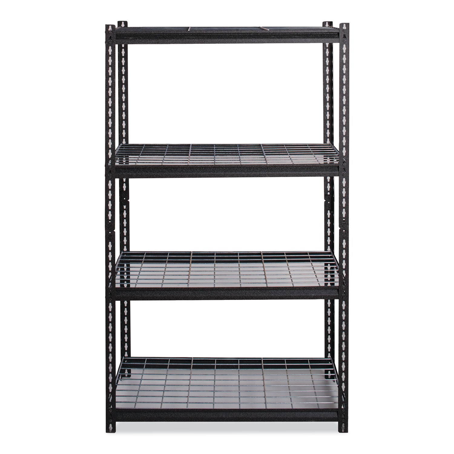 Hirsh Industries® Iron Horse 2300 Wire Deck Shelving, Four-Shelf, 36w x 18d x 60h, Black