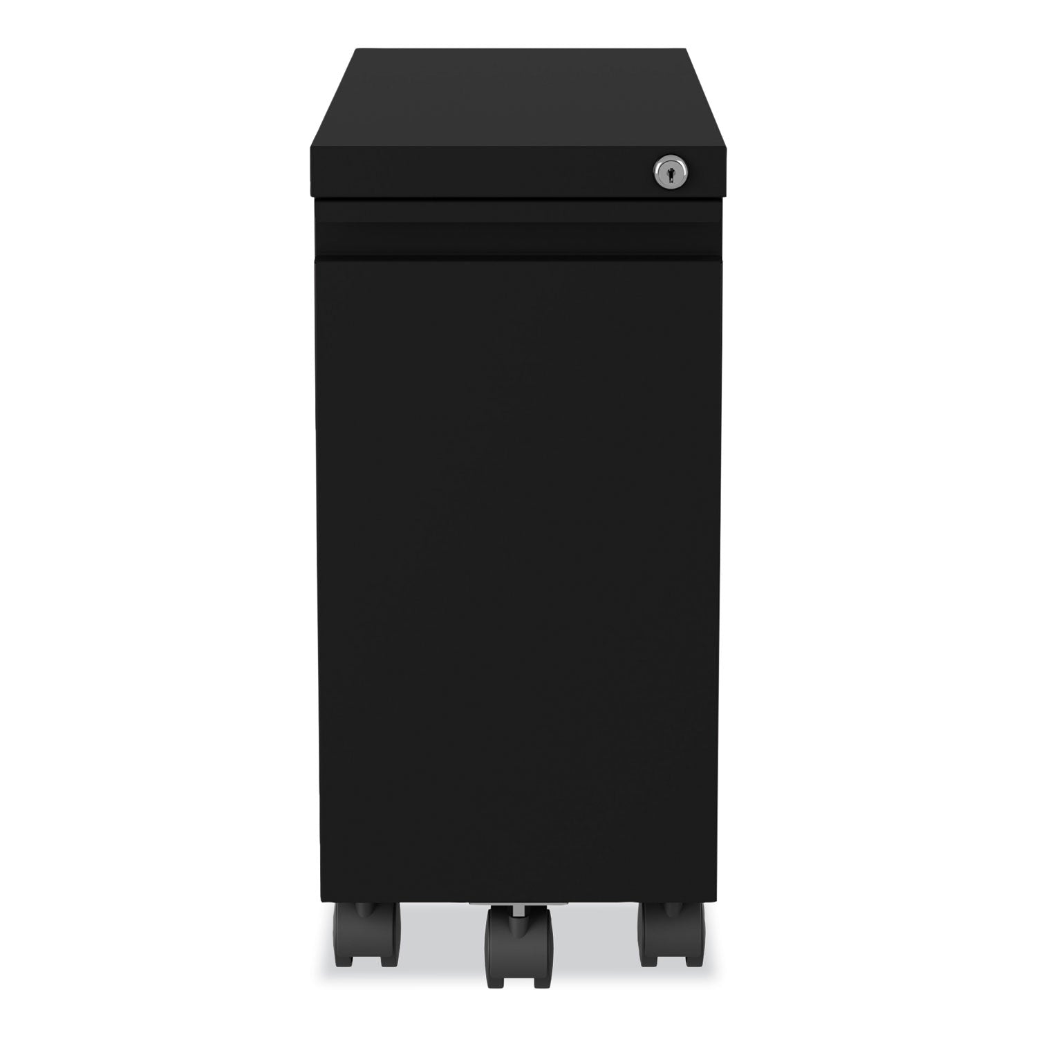 Hirsh Industries® Zip Mobile Pedestal File, 1-Drawer: File, Legal/Letter, Black, 10 x 19.88 x 21.75