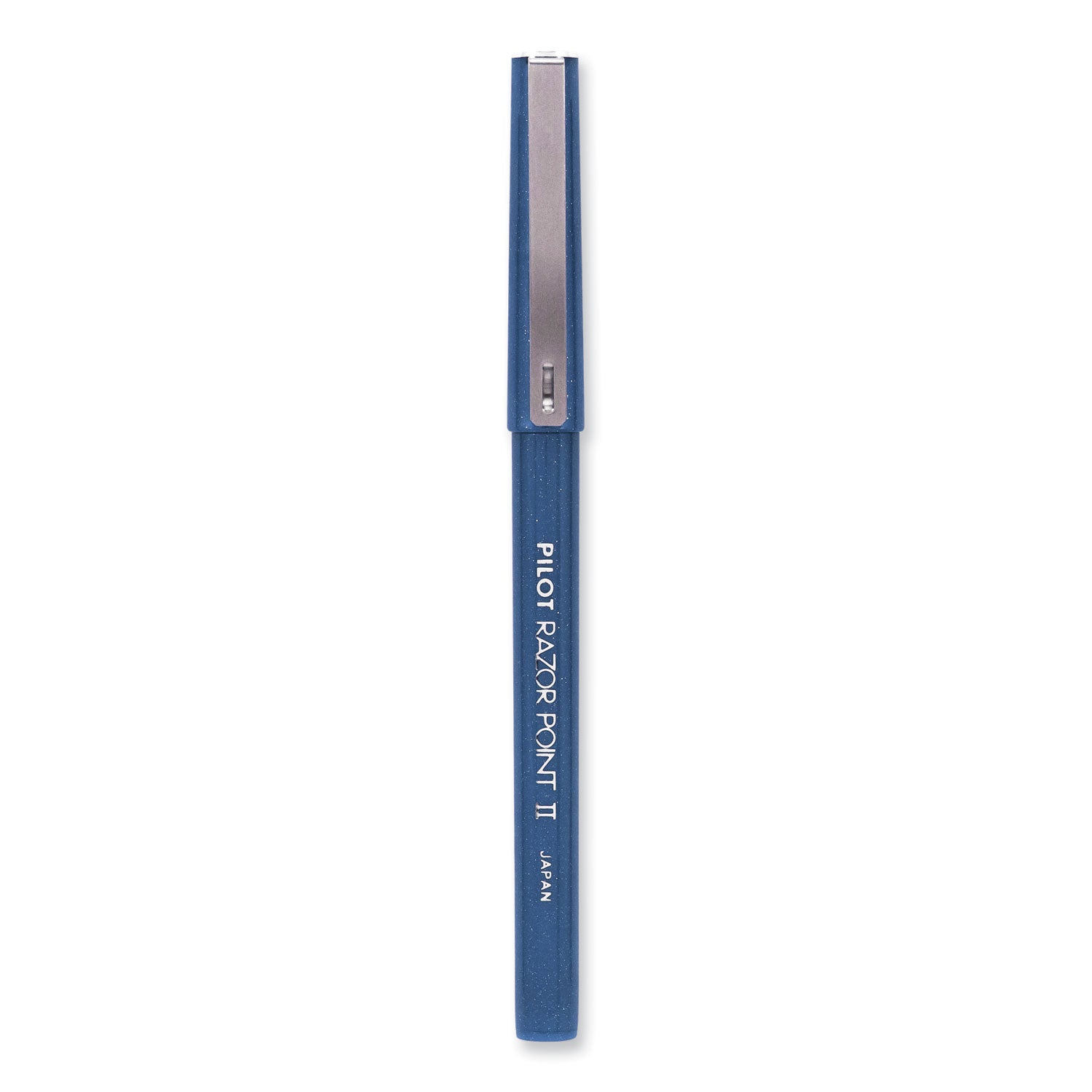 Pilot® Razor Point II Super Fine Line Porous Point Pen, Stick, Ultra-Fine 0.2 mm, Blue Ink, Blue Barrel, Dozen