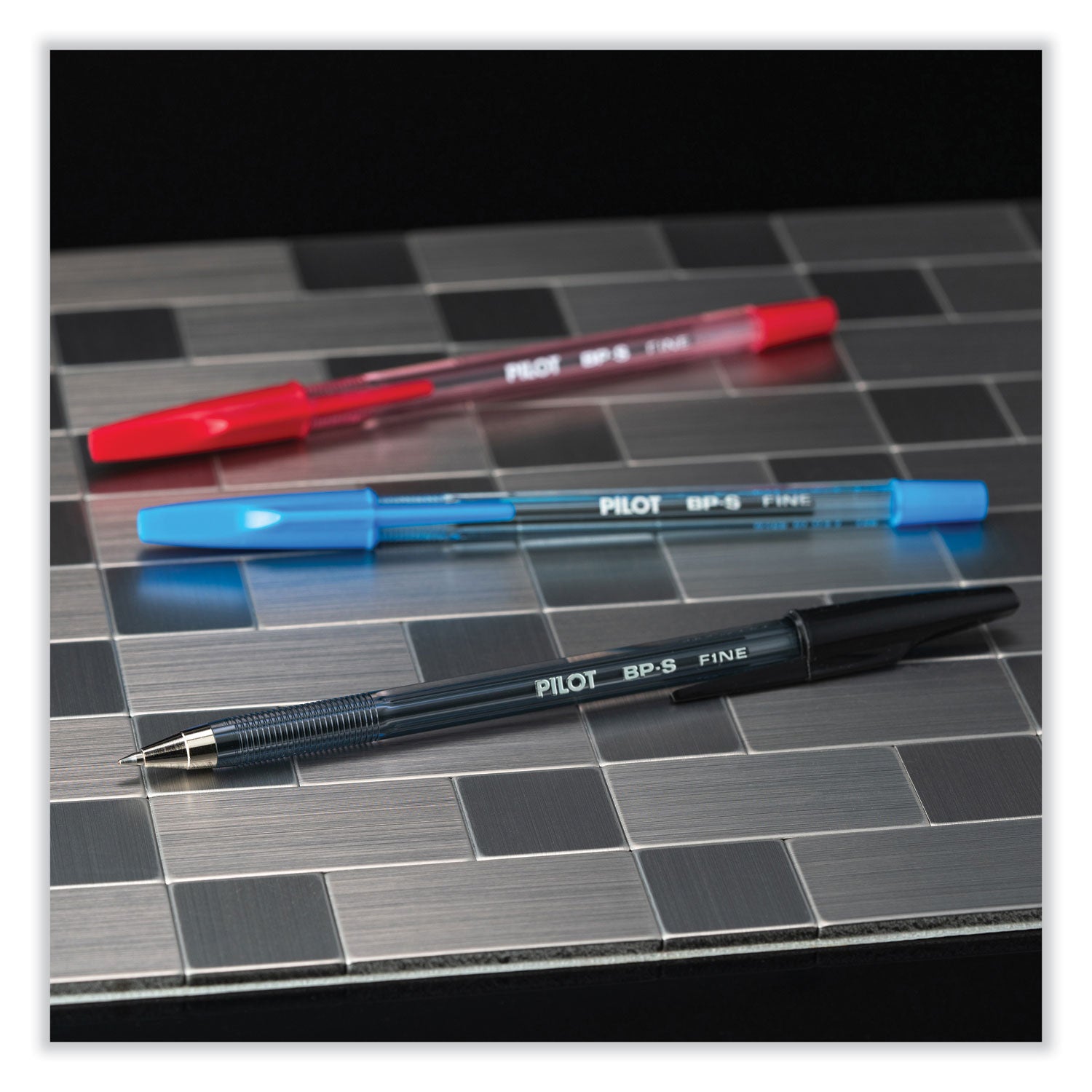 Pilot® Better Ballpoint Pen, Stick, Fine 0.7 mm, Blue Ink, Translucent Blue Barrel, Dozen