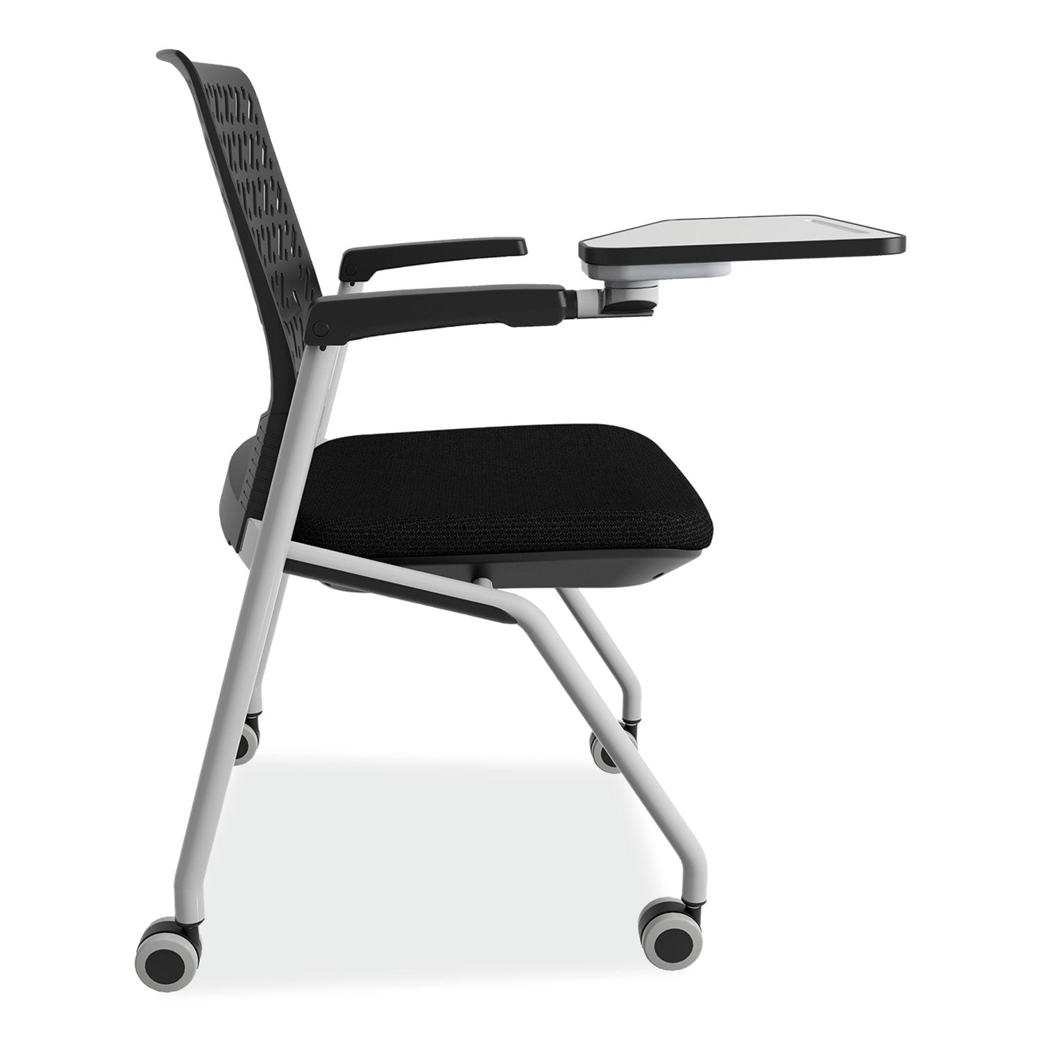 Thesis Training Chair with Flex Back and Tablet, Support Up to 250 lb, 18" Seat Height, Black Seat, Gray Base, 2/Carton Safco® Flipcost