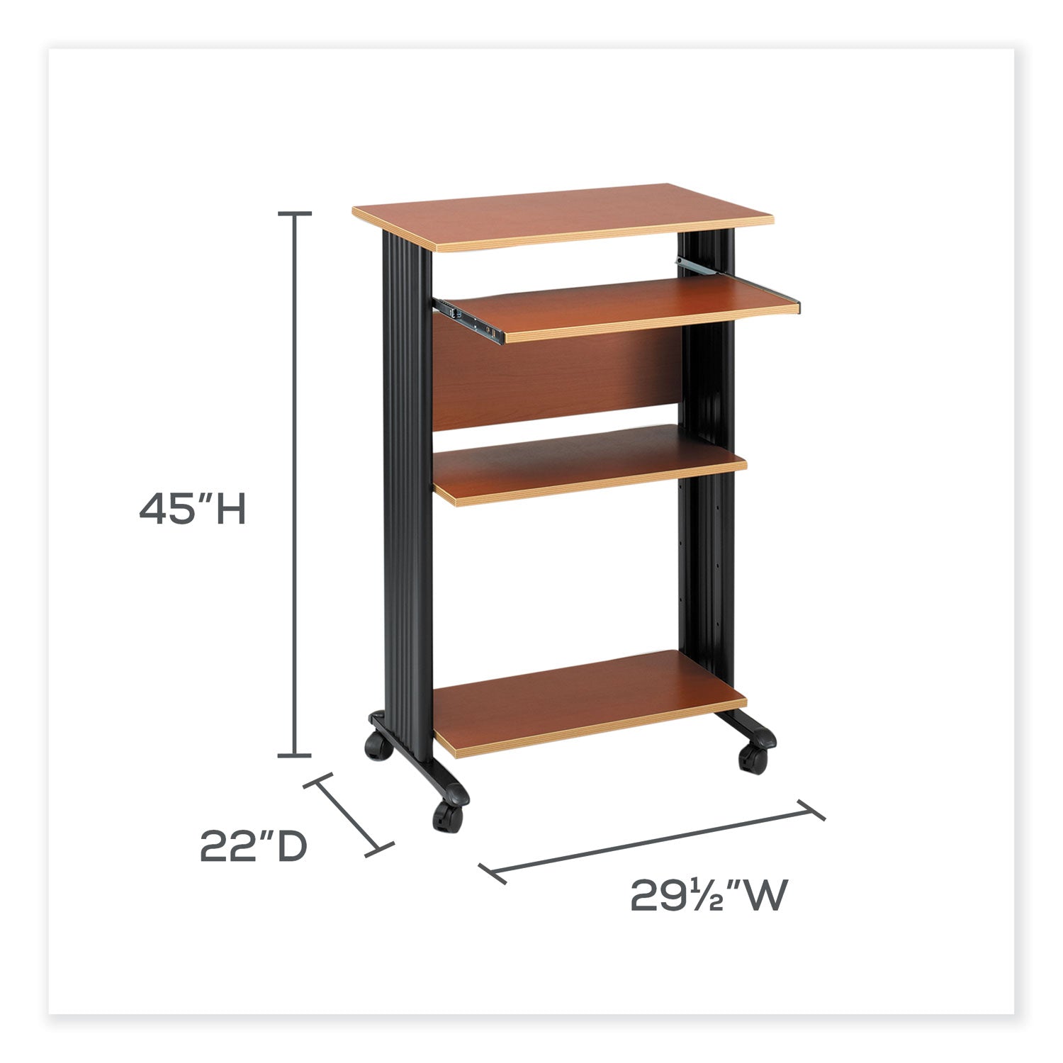 Safco® Muv Standing Desk, 29.5" x 22" x 45", Cherry