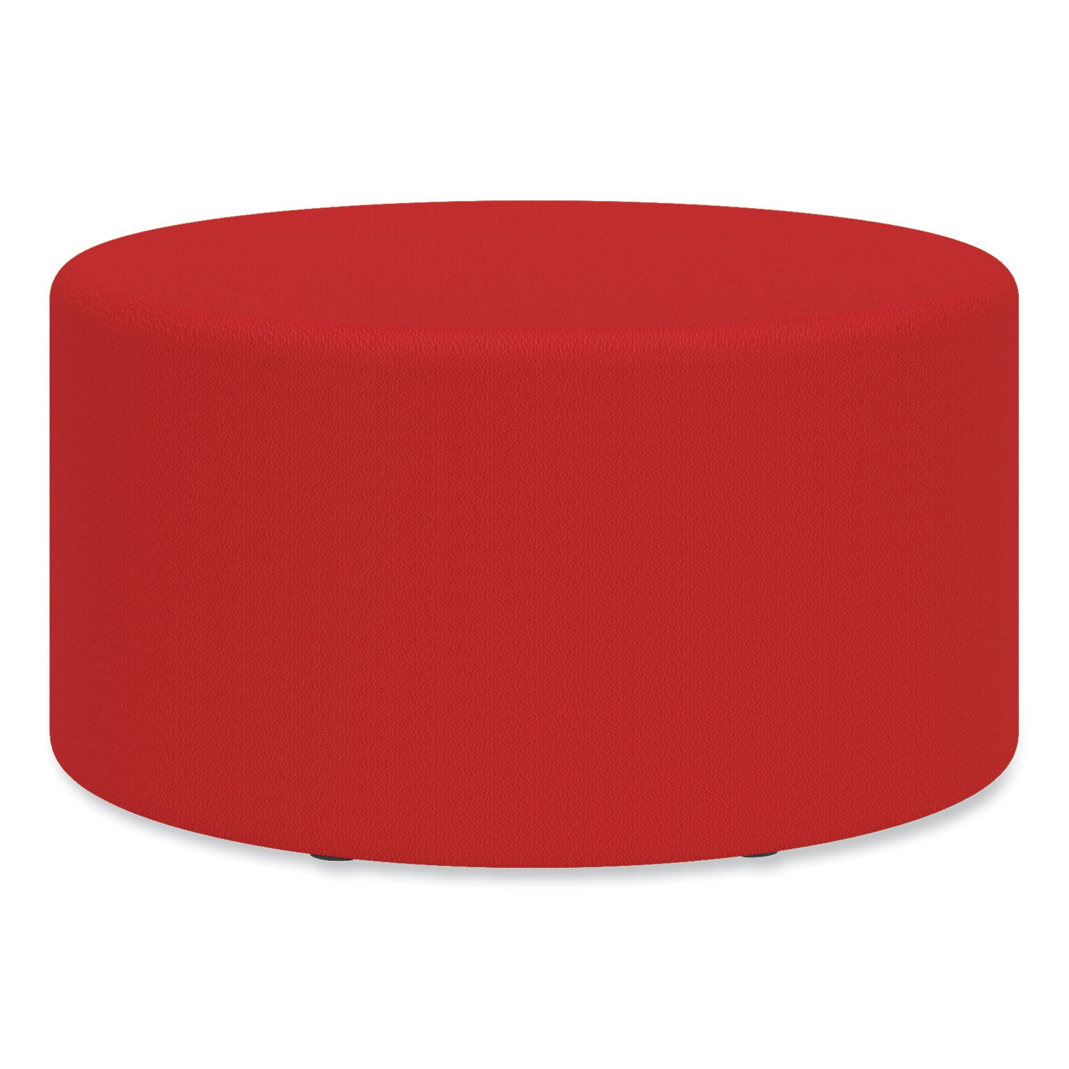 Safco® Learn 30" Cylinder Vinyl Ottoman, 30w x 30d x 18h, Red