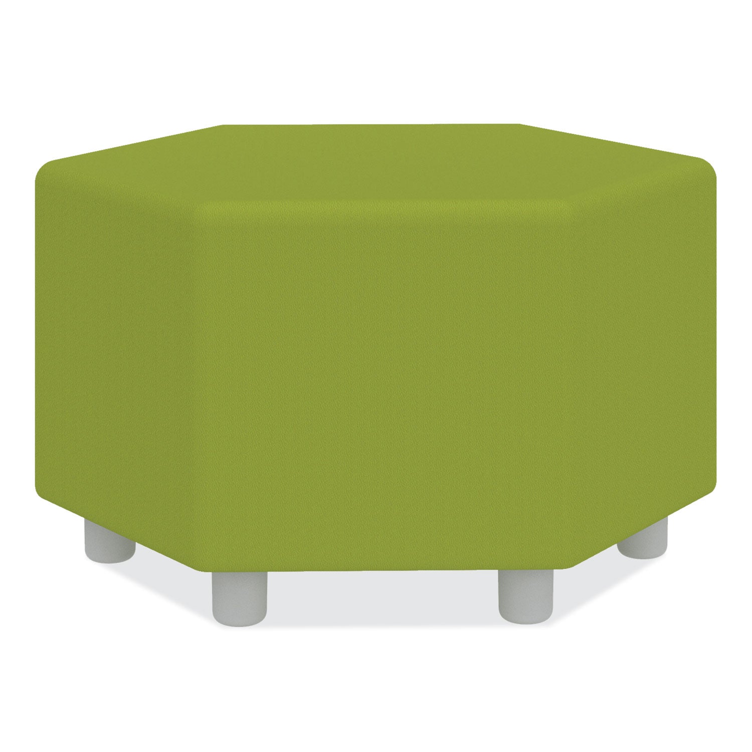 Safco® Learn 30" Hexagon Vinyl Ottoman, 30w x 30d x 18h, Green