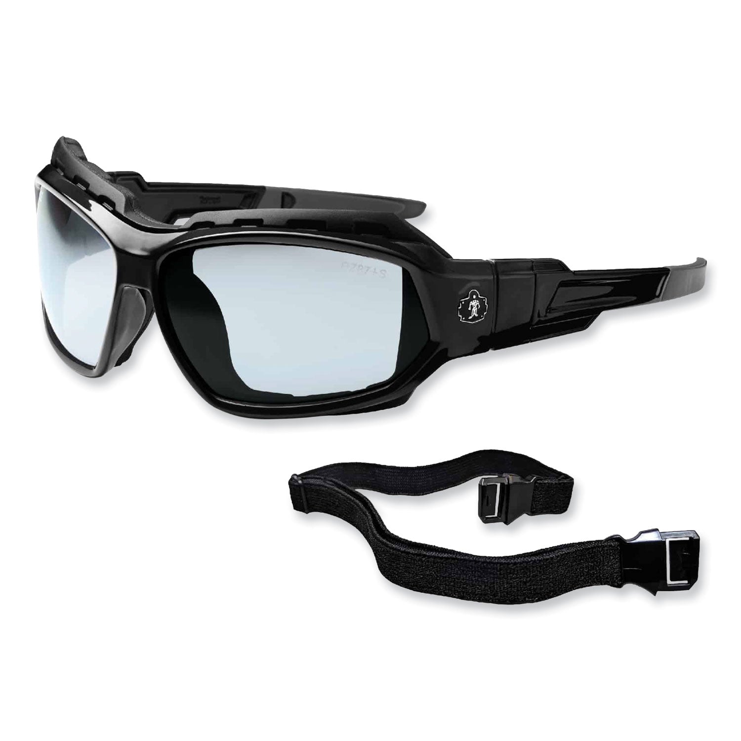 Ergodyne® Skullerz Loki Safety Glasses/Goggles, Black Nylon Impact Frame, AntiFog Indoor/Outdoor Polycarbonate Lens