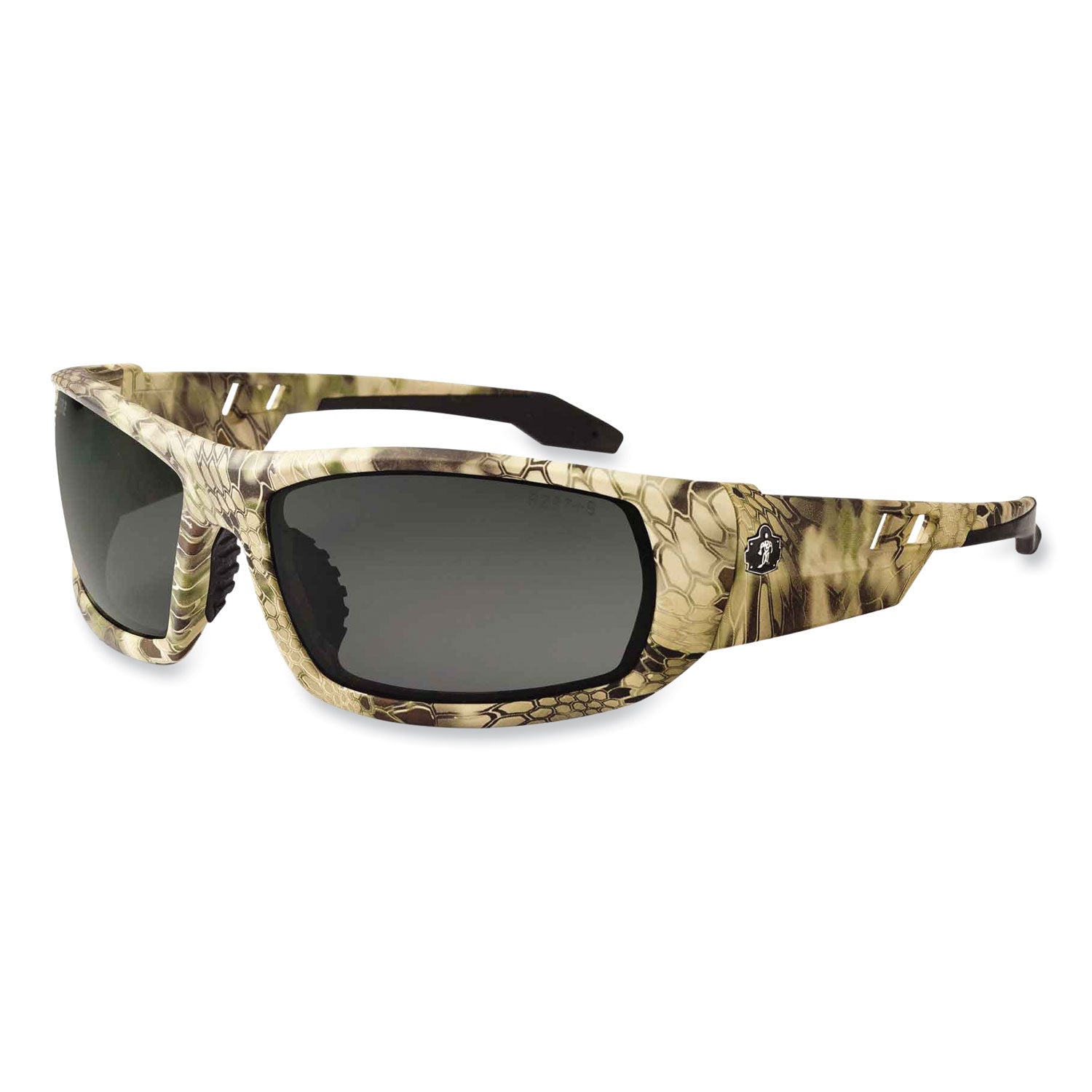 Skullerz Odin Safety Glasses, Kryptek Highlander Nylon Impact Frame, Anti-Fog Smoke Polycarbonate Lens