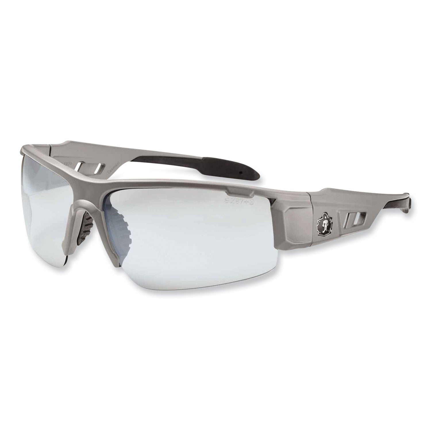 Skullerz Dagr Safety Glasses, Matte Gray Nylon Impact Frame, Indoor/Outdoor Polycarbonate Lens