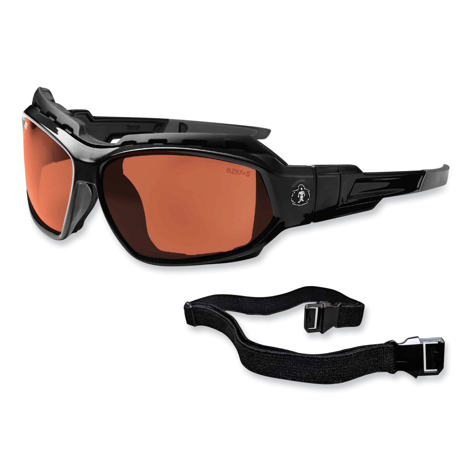 Ergodyne® Skullerz Loki Safety Glasses/Goggles, Black Nylon Impact Frame, Polarized Copper Polycarbonate Lens