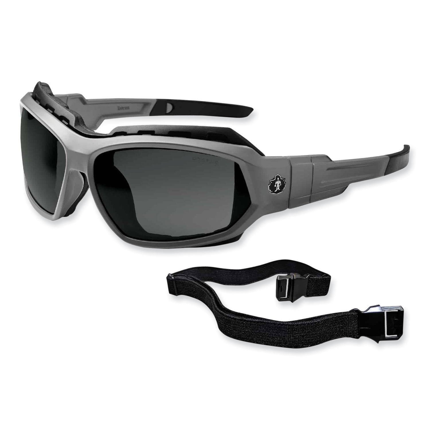 Ergodyne® Skullerz Loki Safety Glasses/Goggles, Matte Gray Nylon Impact Frame, Polarized Smoke Polycarbonate Lens