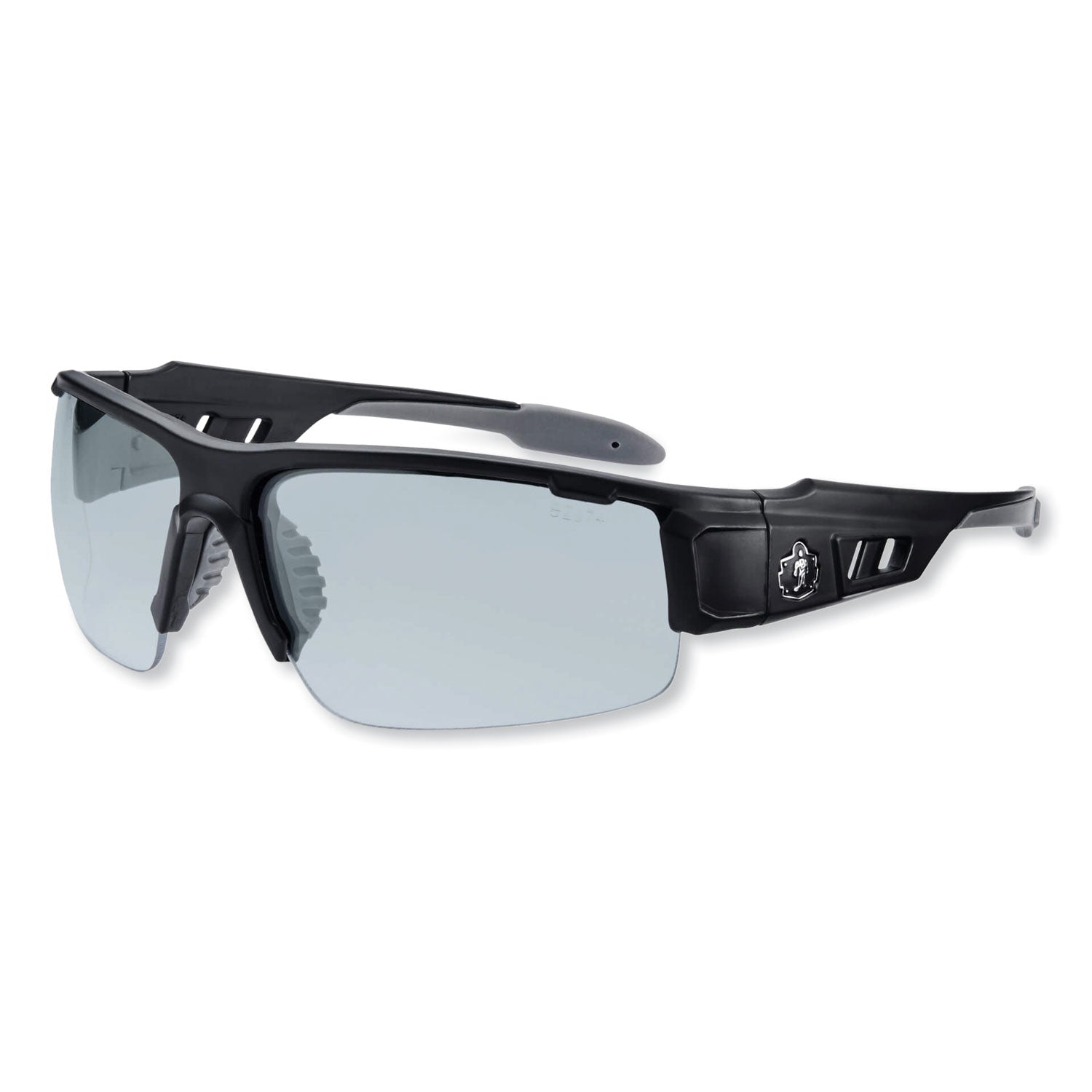 Skullerz Dagr Safety Glasses, Matte Black Nylon Impact Frame, Indoor/Outdoor Polycarbonate Lens