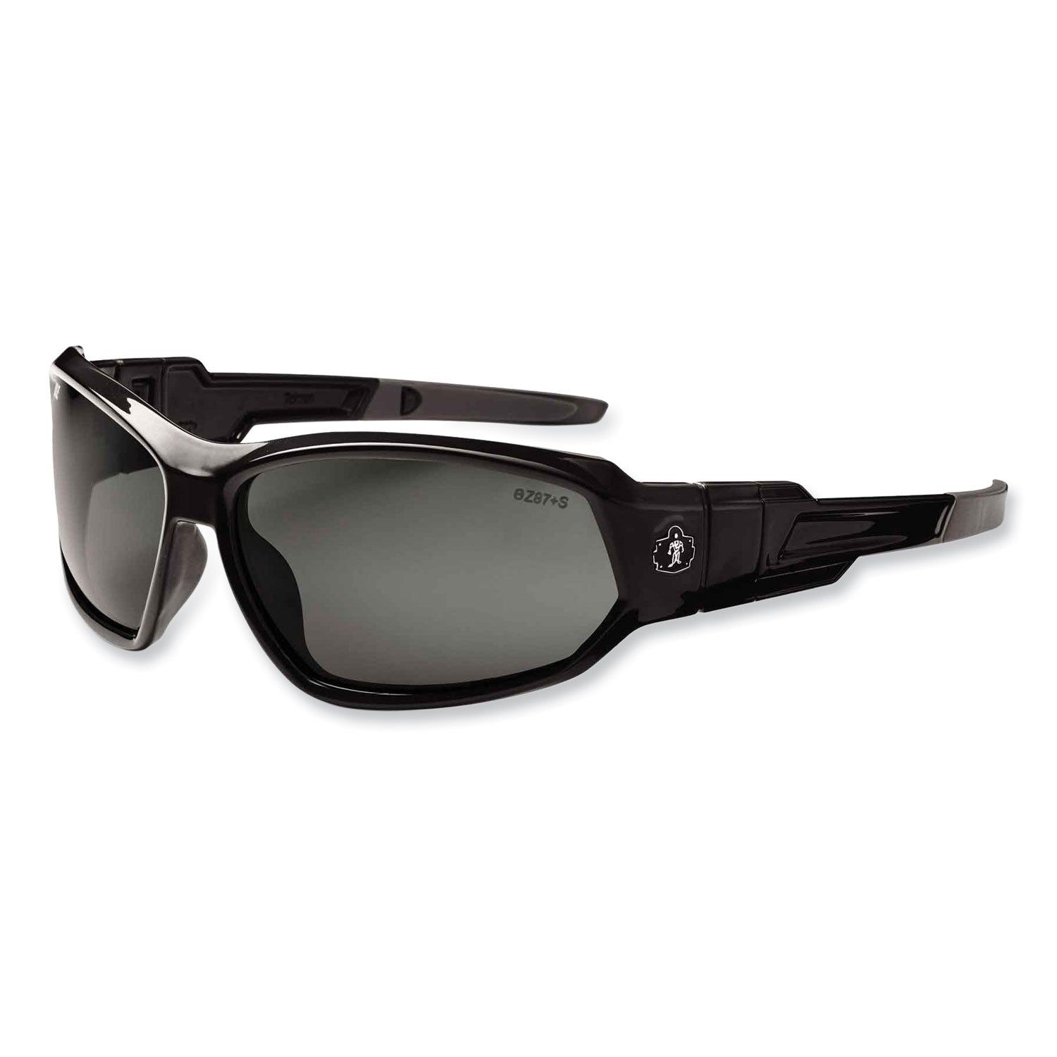 Skullerz Loki Safety Glasses/Goggles, Black Nylon Impact Frame,Polarized Smoke Polycarbonate Lens