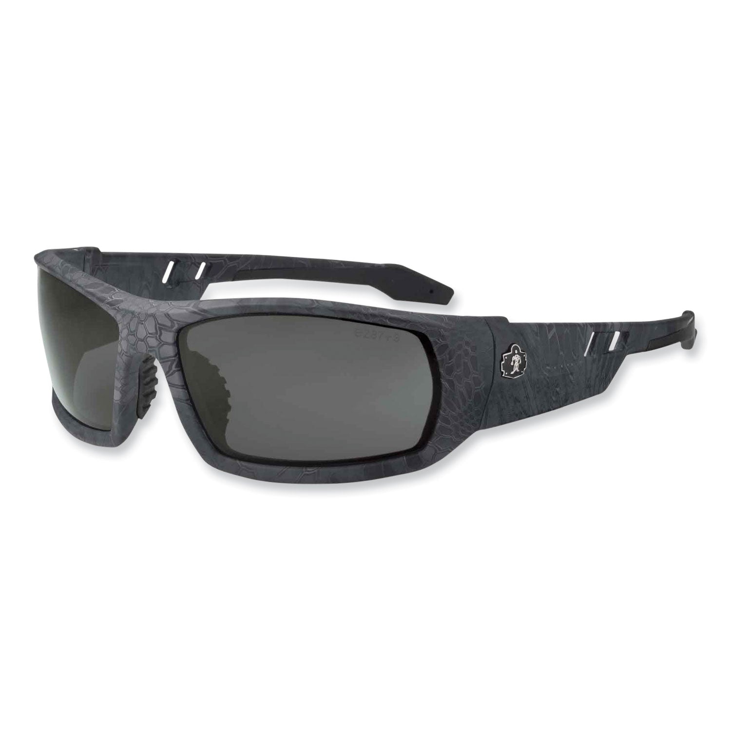 Skullerz Odin Safety Glasses, Kryptek Typhon Nylon Impact Frame, AntiFog Smoke Polycarbonate Lens