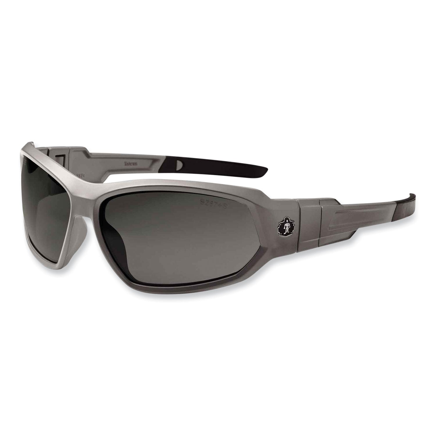 Skullerz Loki Safety Glasses/Goggles, Matte Gray Nylon Impact Frame, Polarized Smoke Polycarbonate Lens