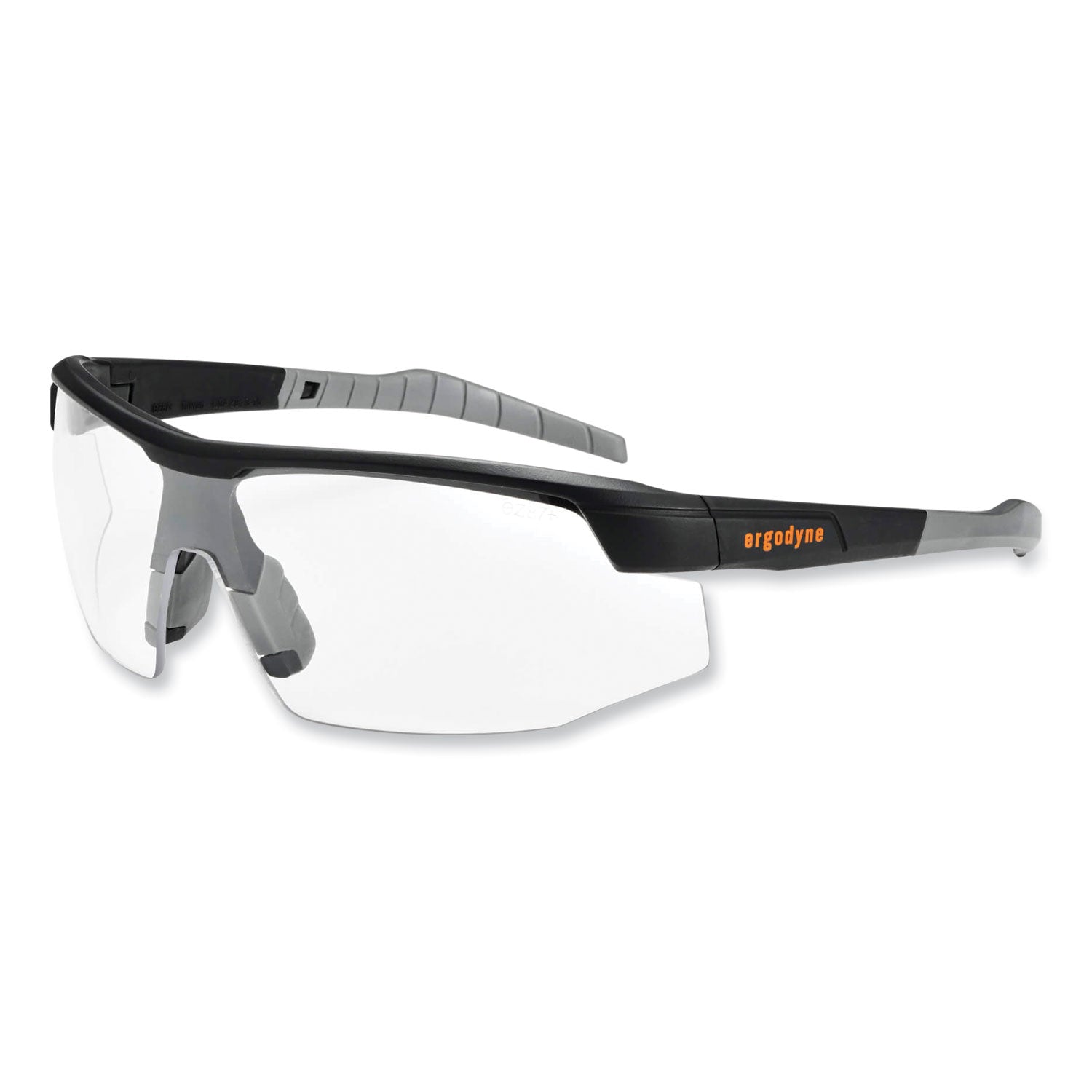 Skullerz Skoll Safety Glasses, Matte Black Nylon Impact Frame, Clear Polycarbonate Lens