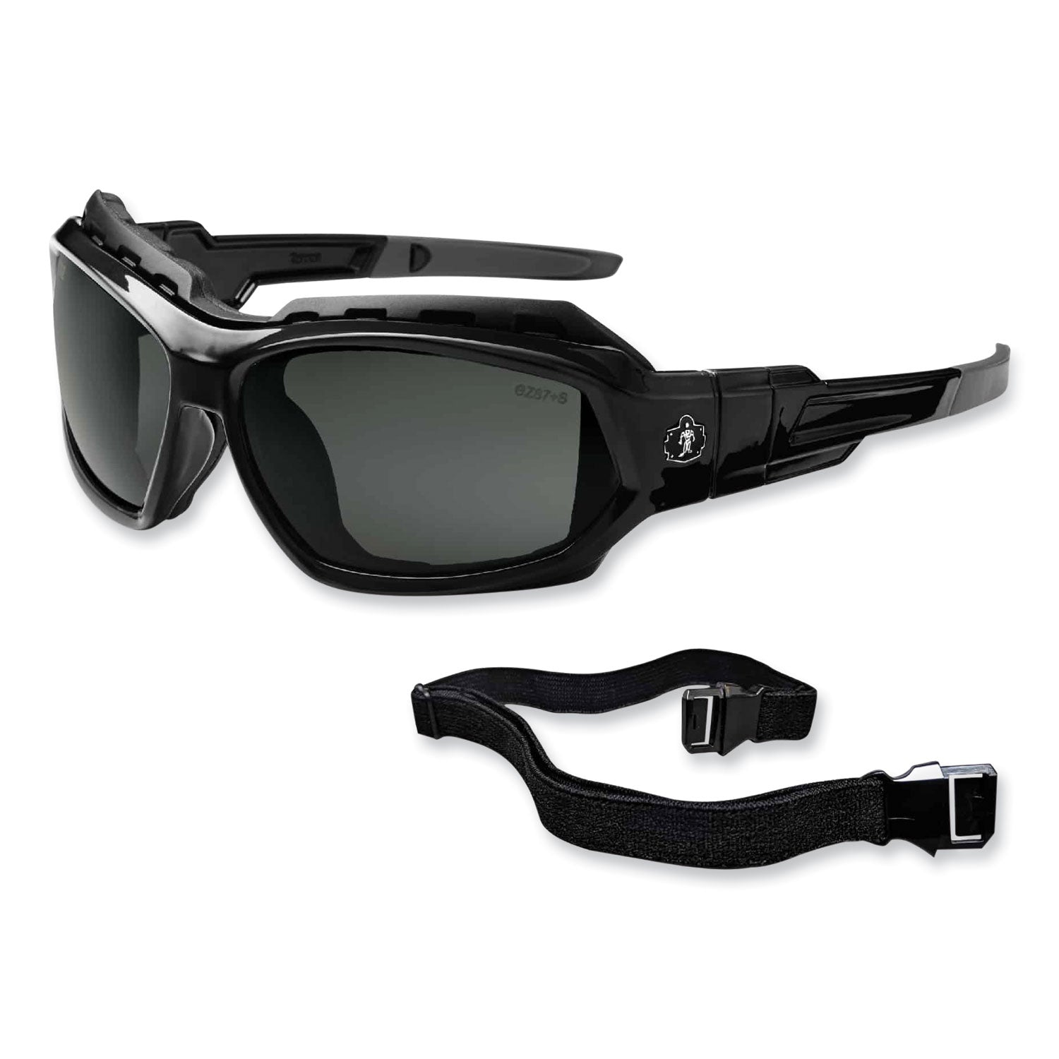 Ergodyne® Skullerz Loki Safety Glasses/Goggles, Black Nylon Impact Frame,Polarized Smoke Polycarbonate Lens