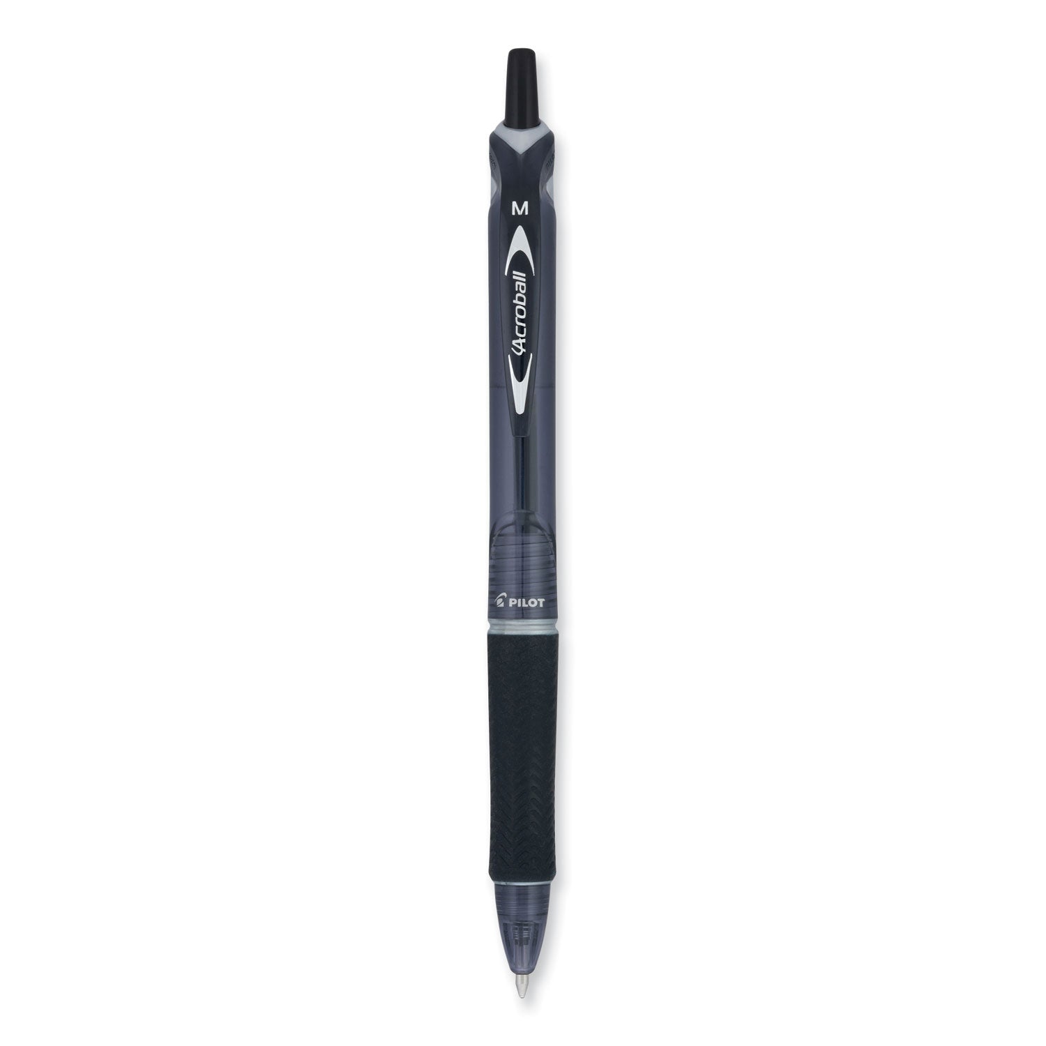 Acroball Colors Advanced Ink Hybrid Gel Pen, Retractable, Medium 1 mm, Black Ink, Smoke/Black Barrel