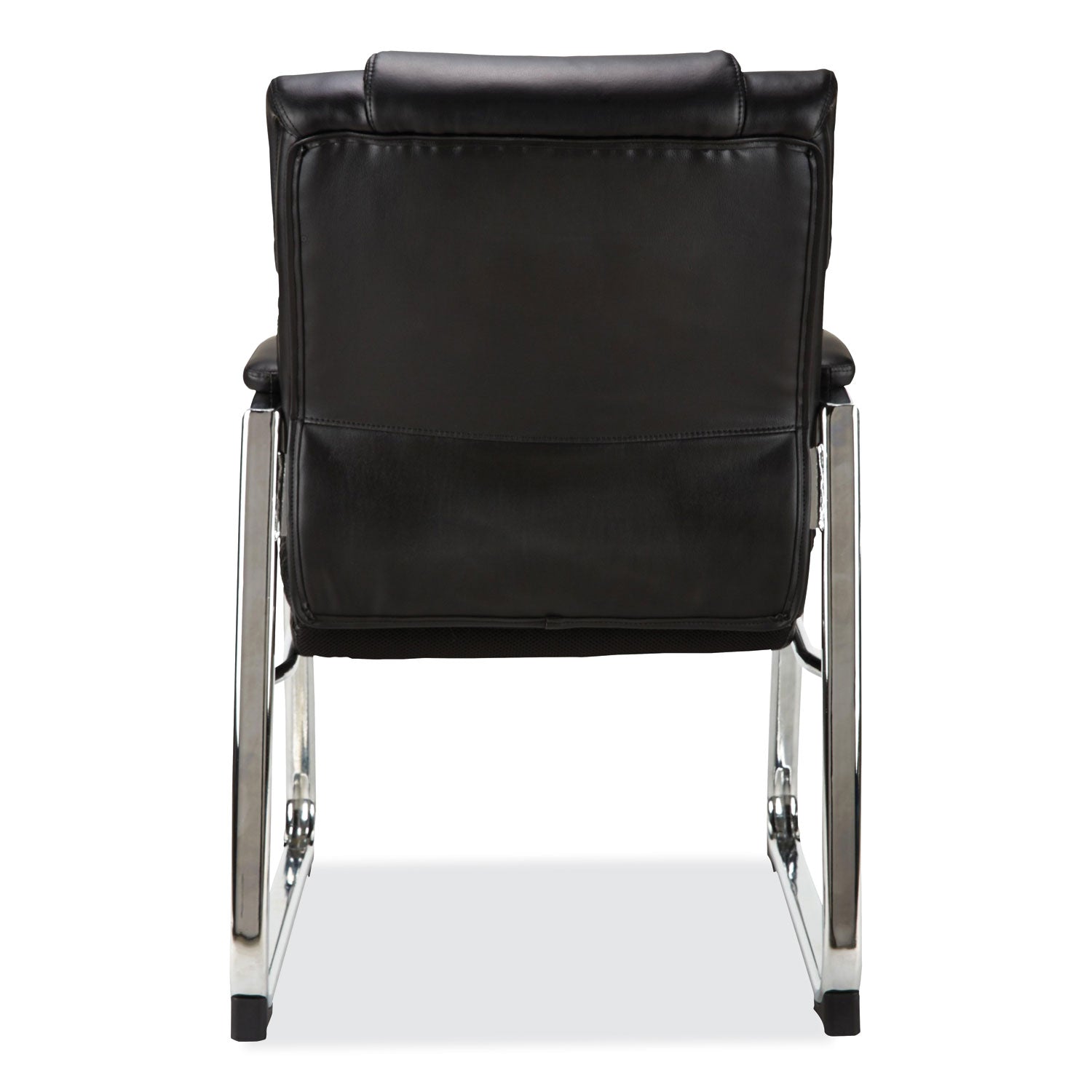 Alera® Alera Hildred Series Guest Chair, 25" x 28.94" x 37.8", Black Seat, Black Back, Chrome Base