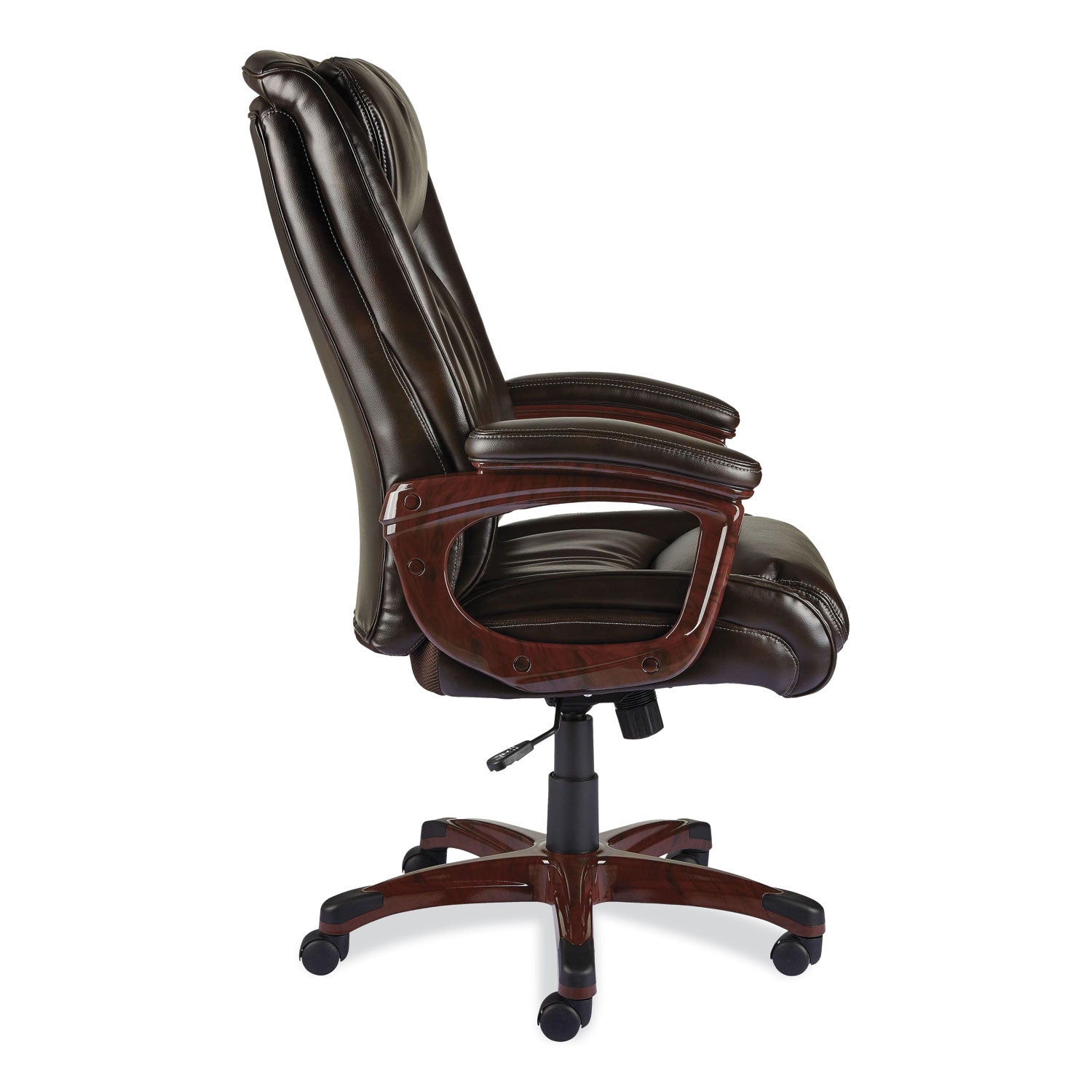 Alera® Alera Darnick Series Manager Chair, Supports Up to 275 lbs, 17.13" to 20.12" Seat Height, Brown Seat/Back, Brown Base