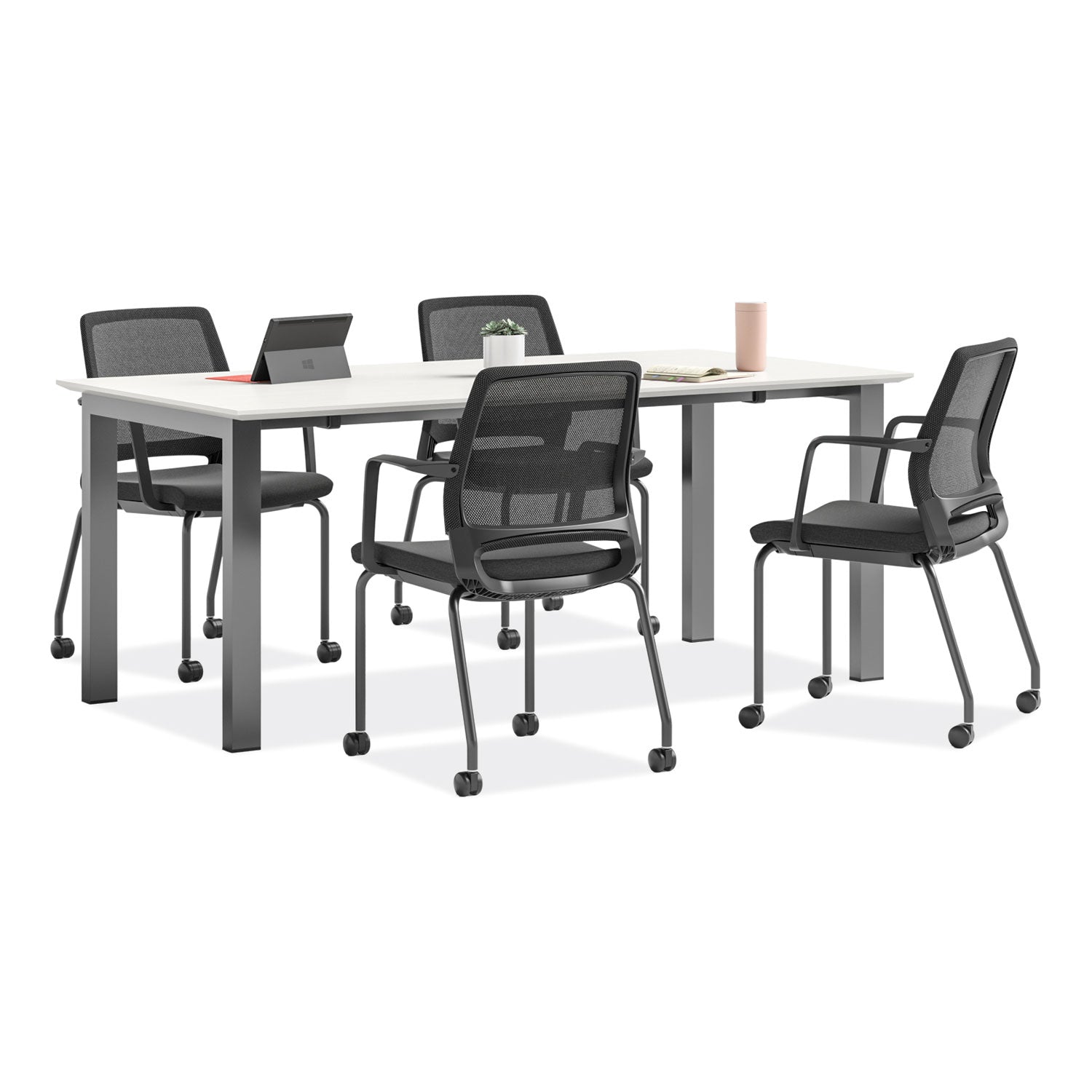 Safco® Medina Guest Chair, Supports Up to 275 lb, 18" Seat Height, Black Seat/Back/Base