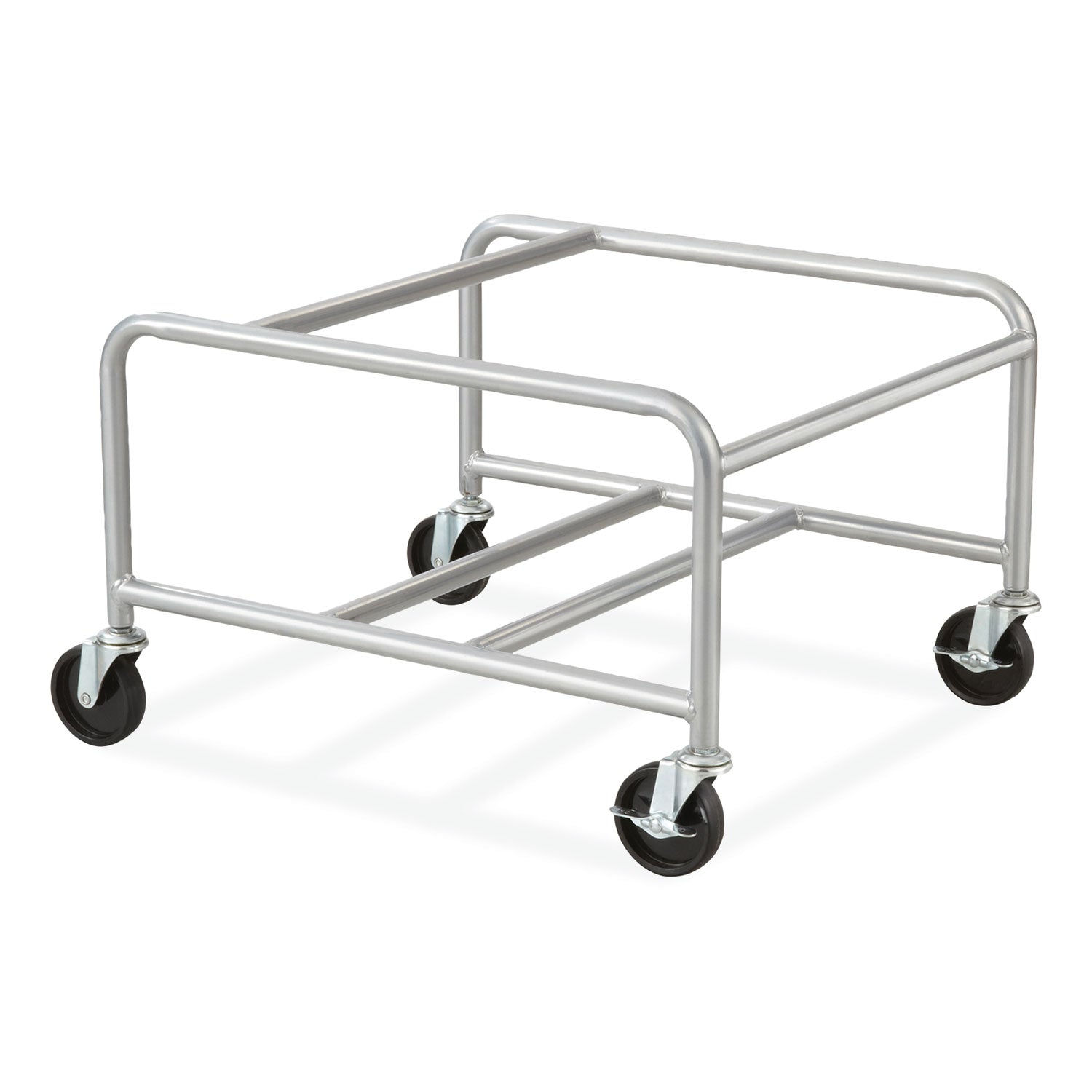 Sled Base Stack Chair Cart, Metal, 500 lb Capacity, 23.5" x 27.5" x 17", Silver