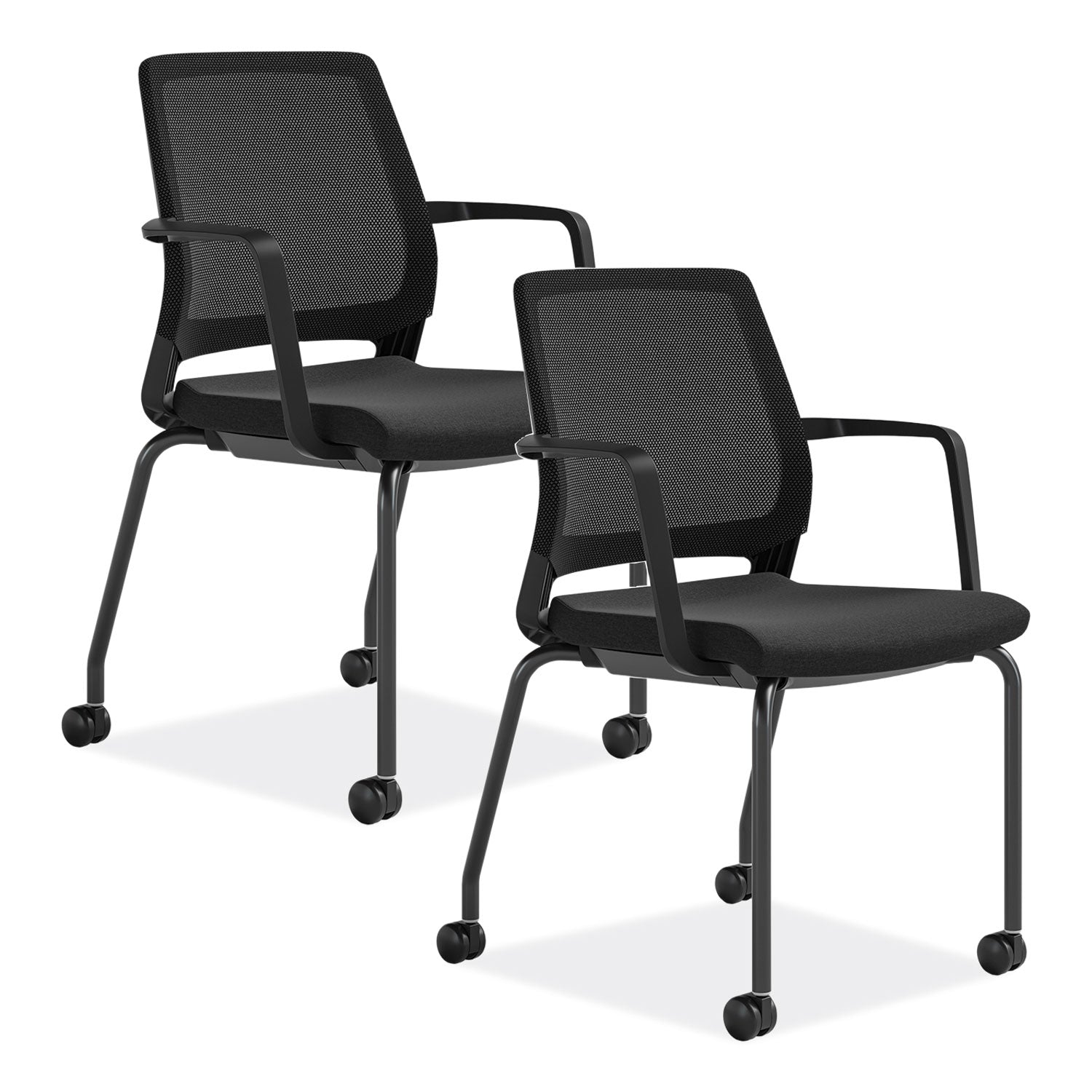 Safco® Medina Guest Chair, Supports Up to 275 lb, 18" Seat Height, Black Seat/Back/Base