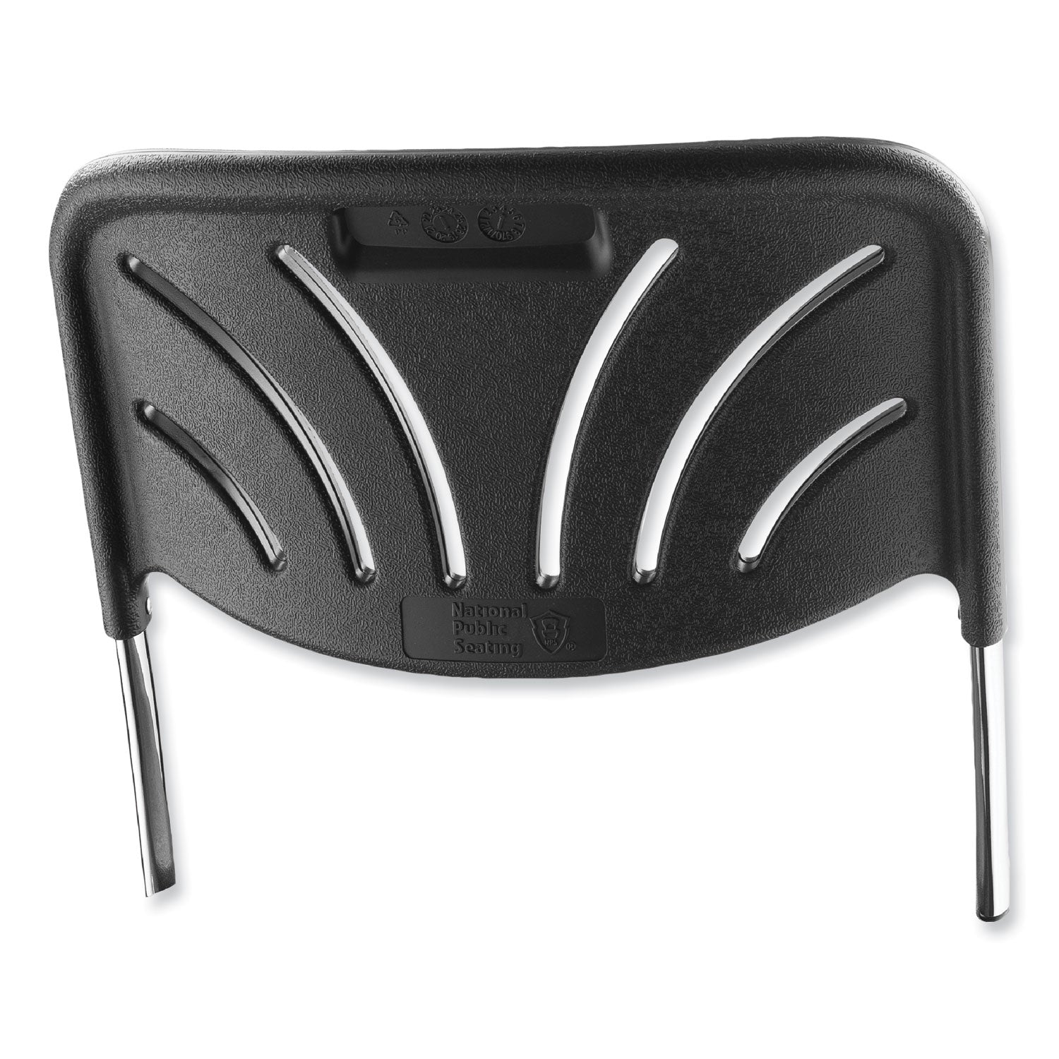 NPS® Backrest for NPS 6600 Series Elephant Z-Stools, 16.25 x 4.5 x 19, Plastic/Steel, Black