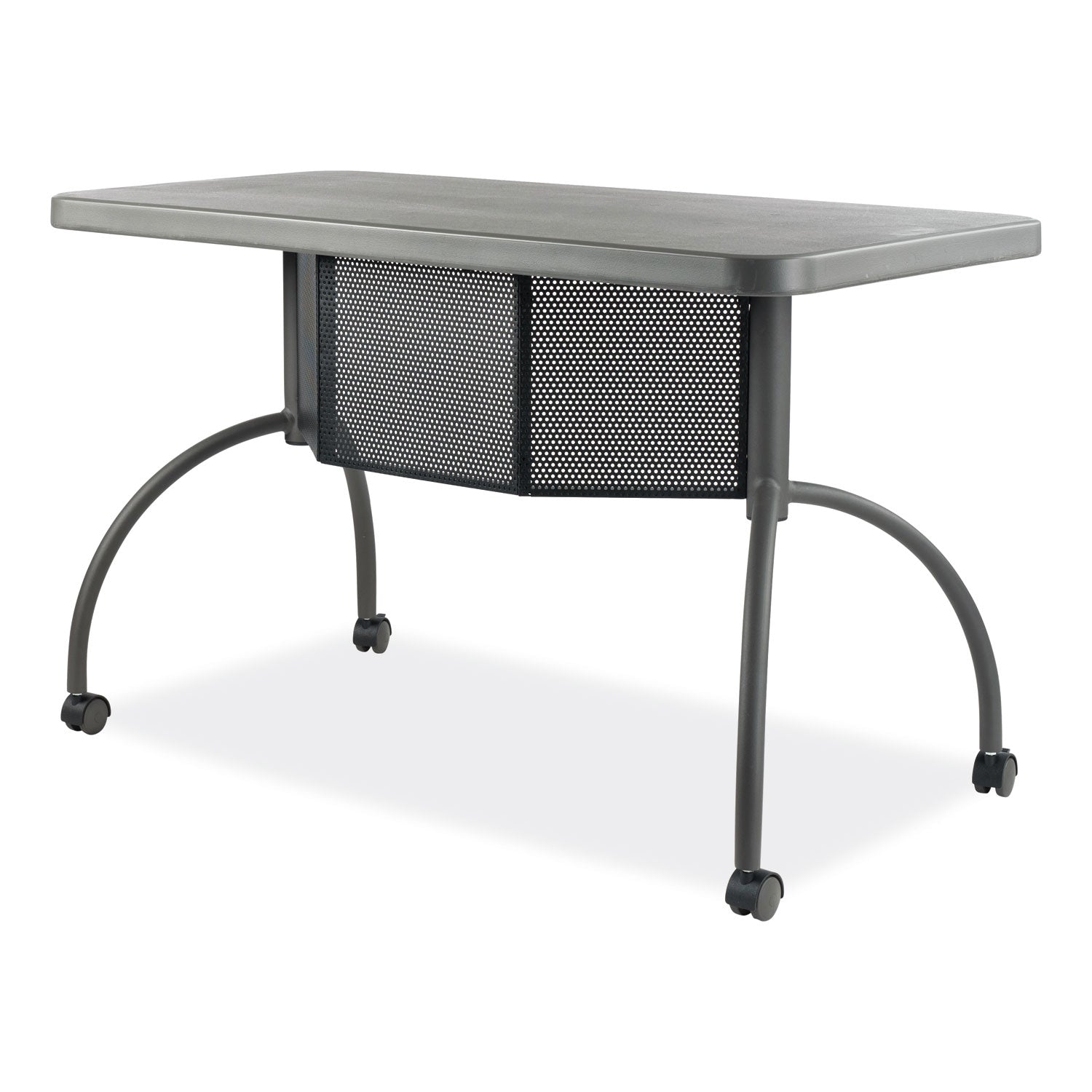 Teacher's WorkPod Desk, 48" x 24" x 30", Charcoal Slate Oklahoma Sound® Flipcost