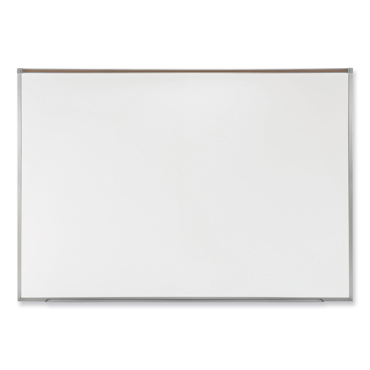 Proma Magnetic Porcelain Projection Whiteboard with Satin Aluminum Frame, 72.5 x 48.5, White Surface