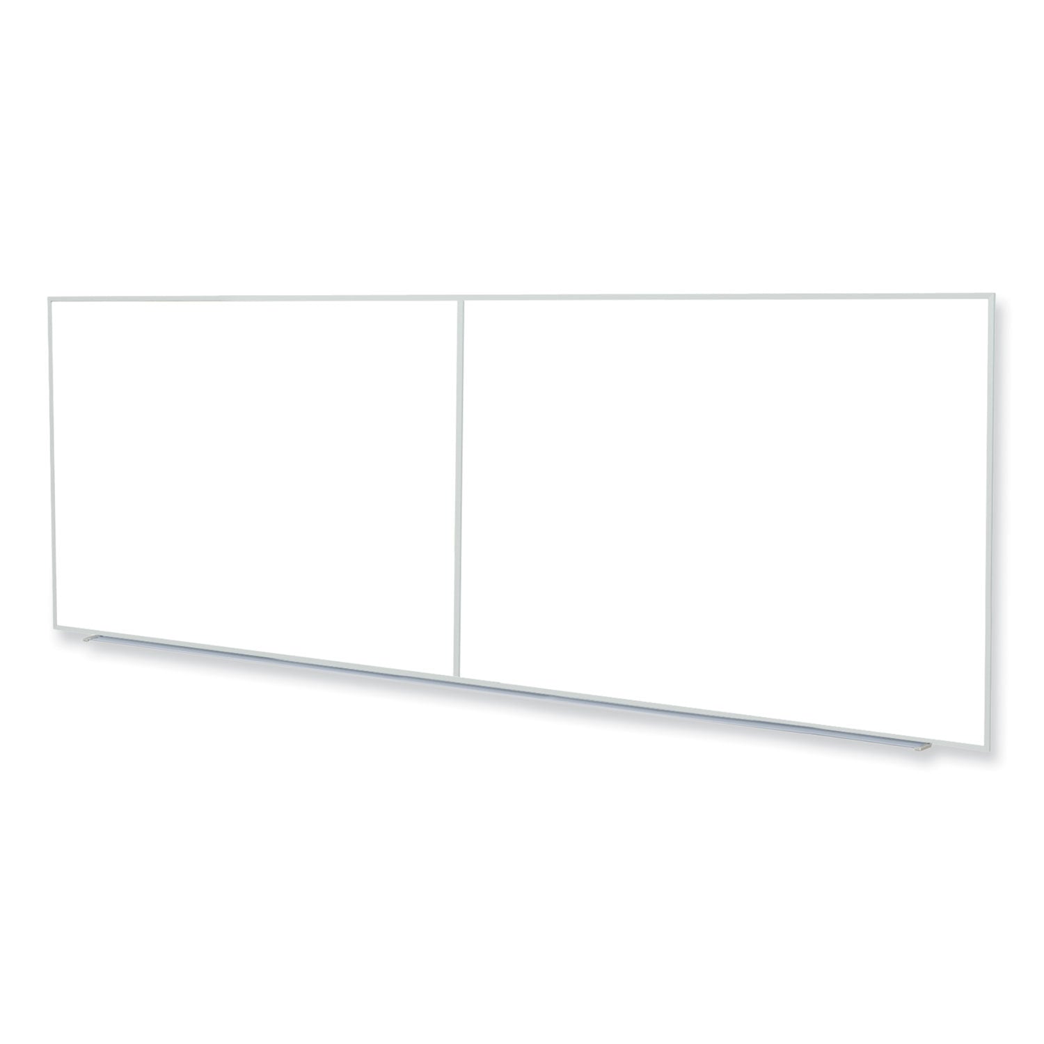 Ghent Non-Magnetic Whiteboard with Aluminum Frame, 144.63 x 48.47, White Surface, Satin Aluminum Frame