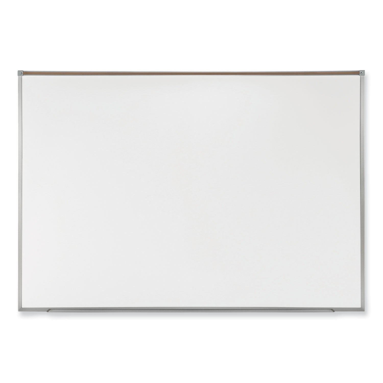 Proma Magnetic Porcelain Projection Whiteboard with Satin Aluminum Frame, 96.5 x 48.5, White Surface