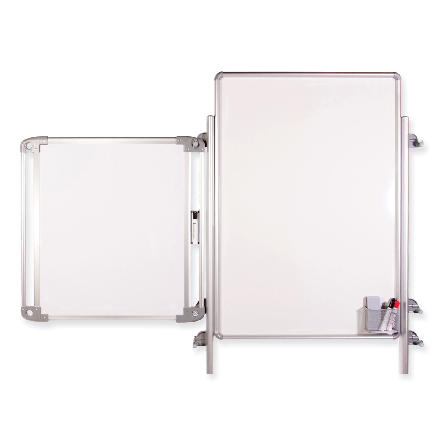 Ghent Nexus Double-Sided Portable Whiteboard Tablet, 27.88x27.88, White Surface, Satin Aluminum Frame