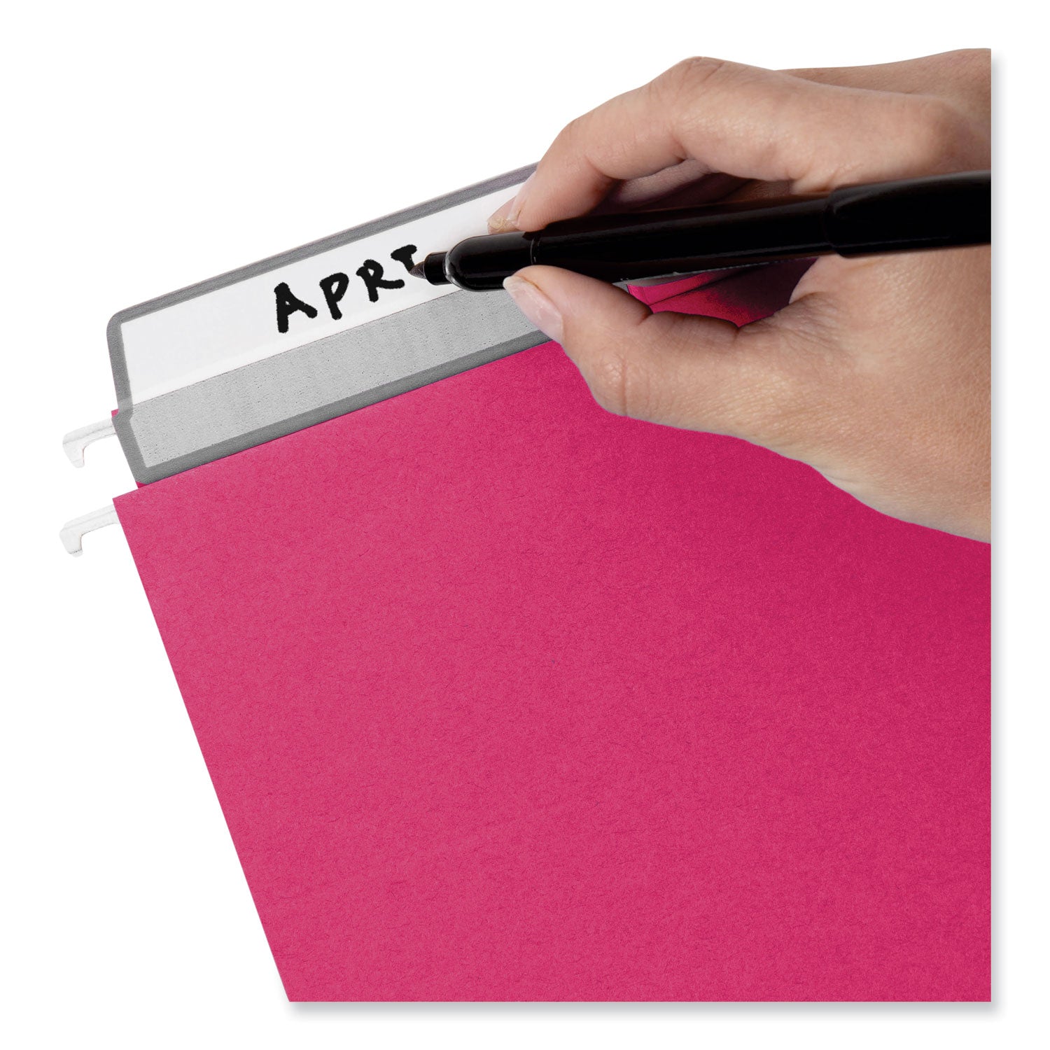 Smead™ Colored Hanging File Folders with ProTab Kit, Letter Size, 1/3-Cut, Red