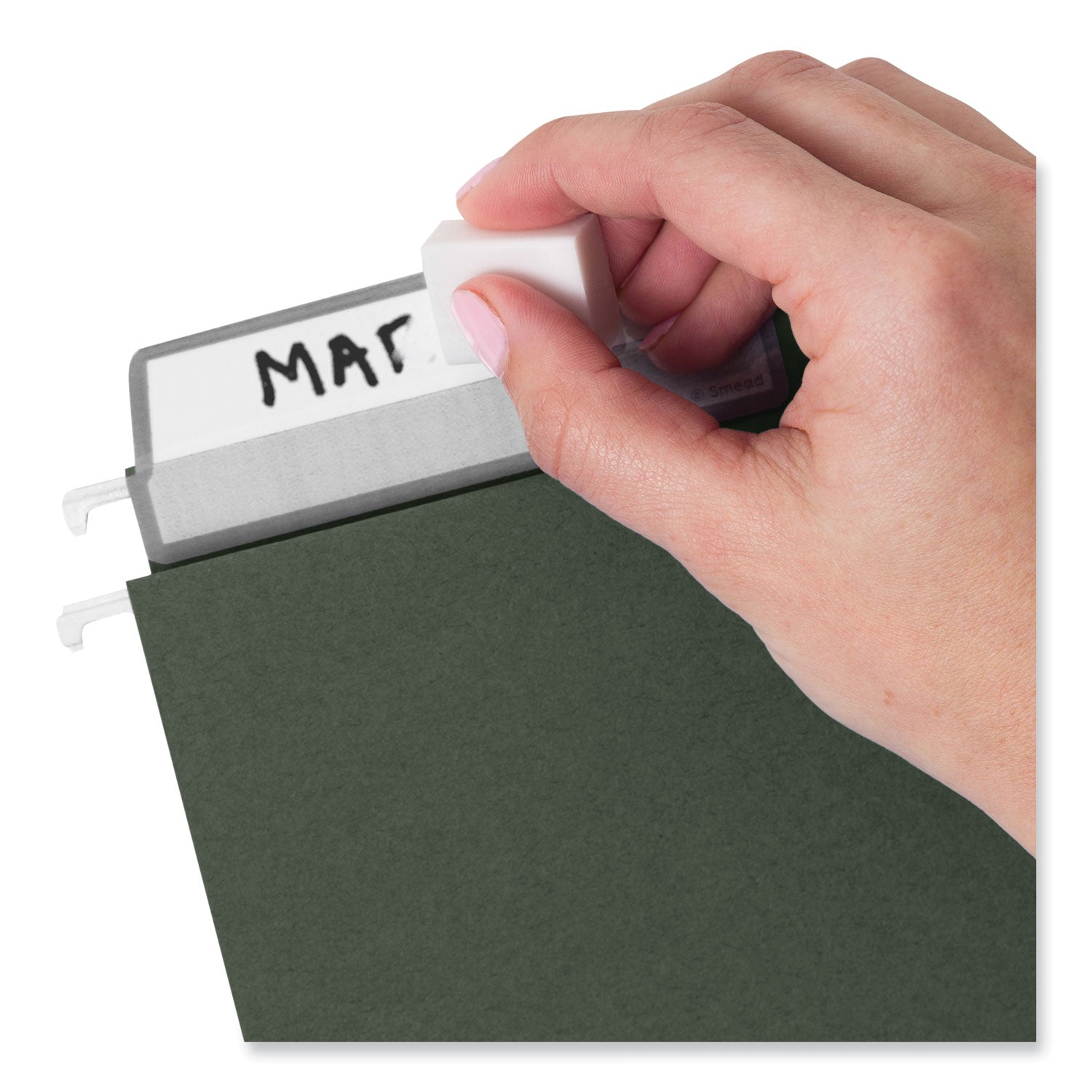 Smead™ 100% Recycled Hanging File Folders with ProTab Kit, Letter Size, 1/3-Cut, Standard Green