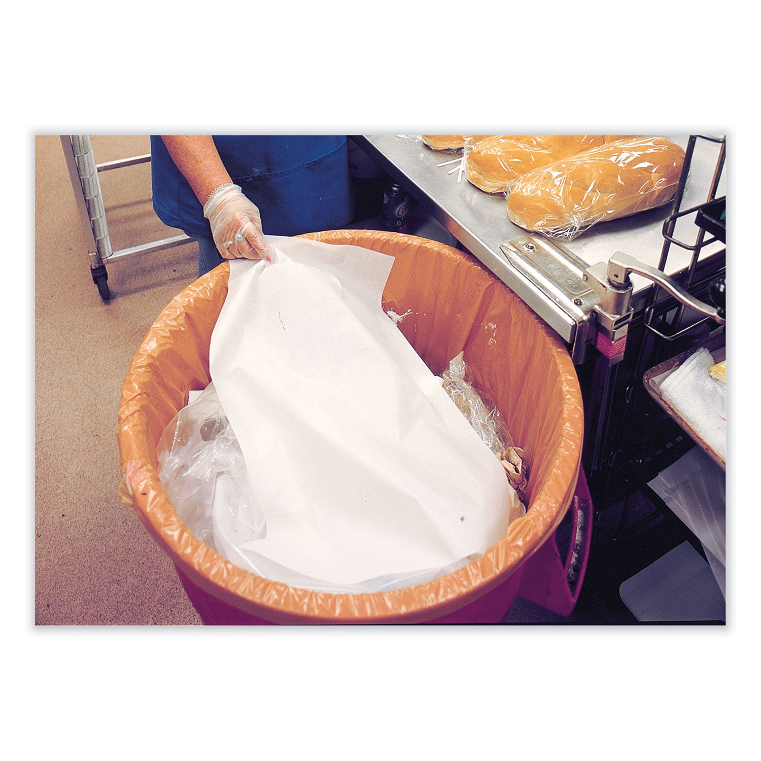 Pitt Plastics Can Liner, 16 gal, 0.35 mil, 32" x 24", Buff, Perforated Roll, 500/Carton