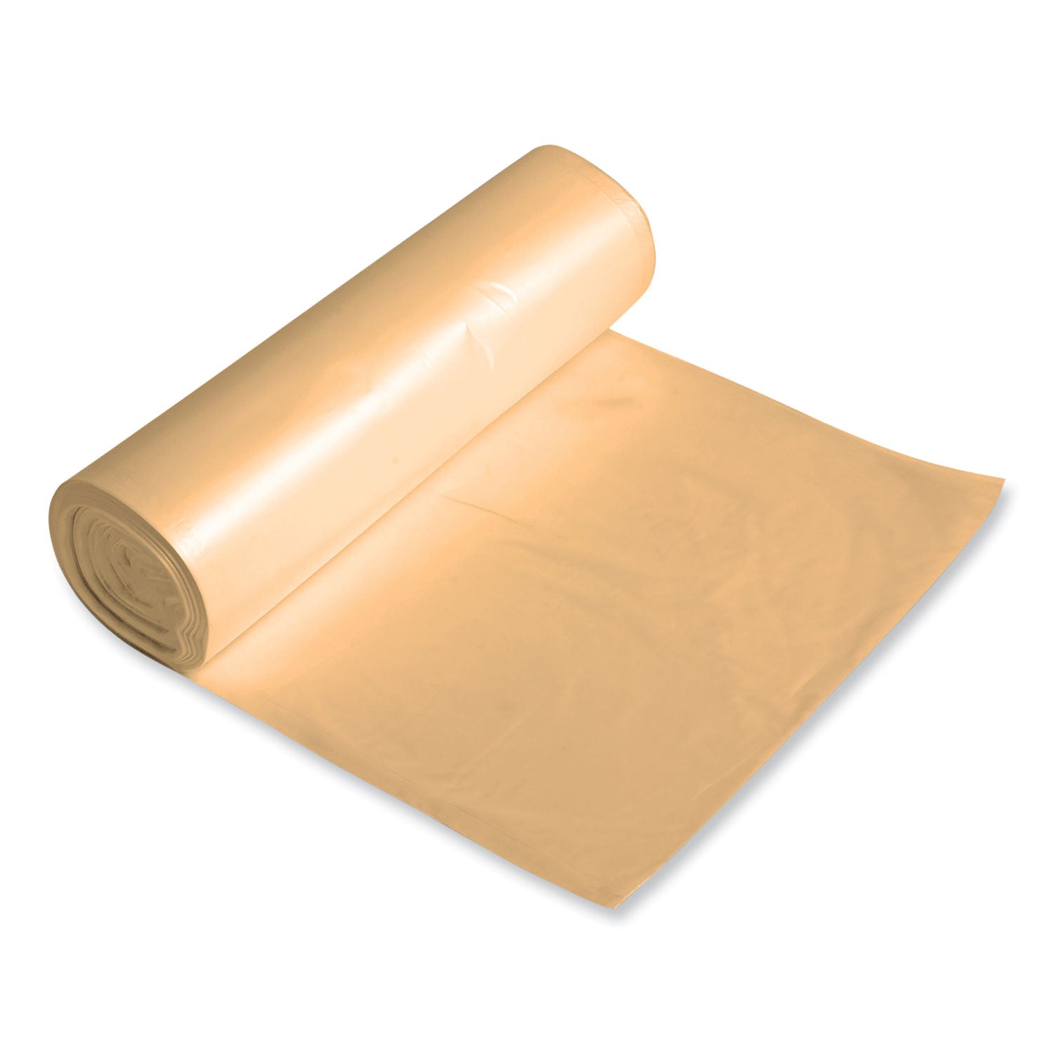 Pitt Plastics Can Liner, 16 gal, 0.35 mil, 32" x 24", Buff, Perforated Roll, 500/Carton