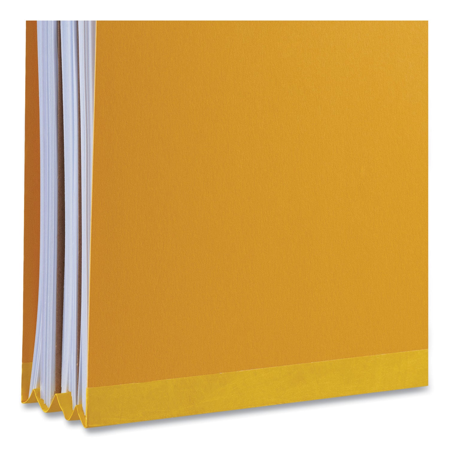 Universal® Bright Colored Pressboard Classification Folders, 2" Expansion, 2 Dividers, 6 Fasteners, Letter Size, Yellow Exterior, 10/Box