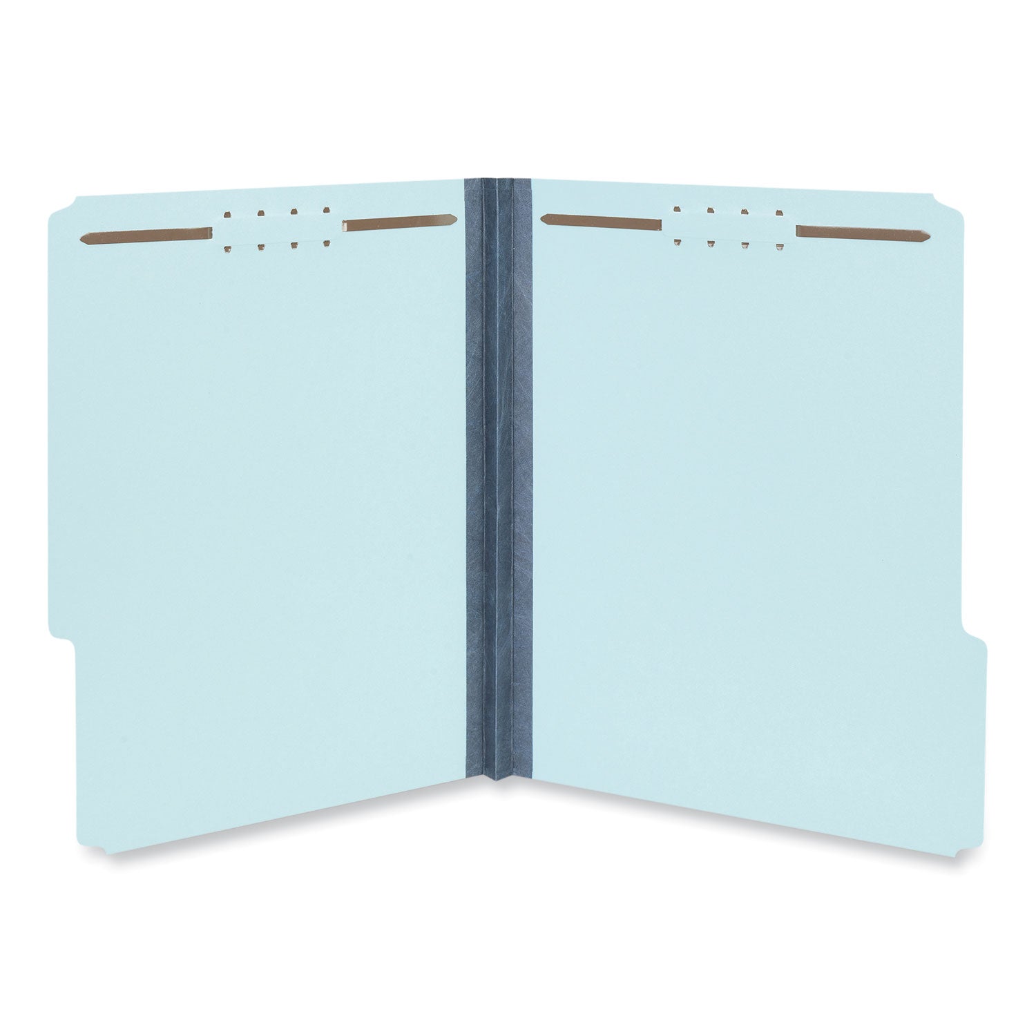 Top Tab Classification Folders, 1" Expansion, 2 Fasteners, Letter Size, Light Blue Exterior, 25/Box