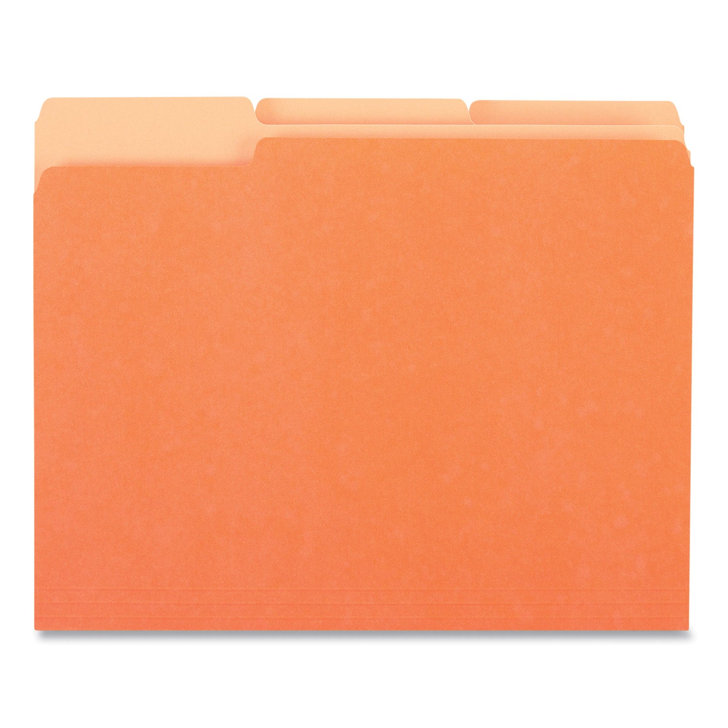 Universal® Deluxe Colored Top Tab File Folders, 1/3-Cut Tabs: Assorted, Letter Size, Orange/Light Orange, 100/Box