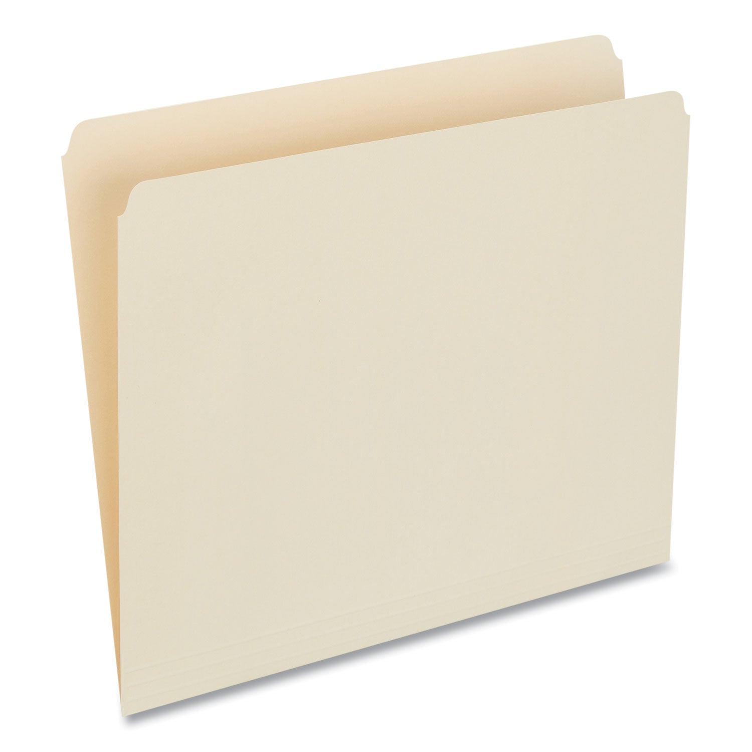 Universal® Top Tab File Folders, Straight Tabs, Letter Size, 0.75" Expansion, Manila, 100/Box