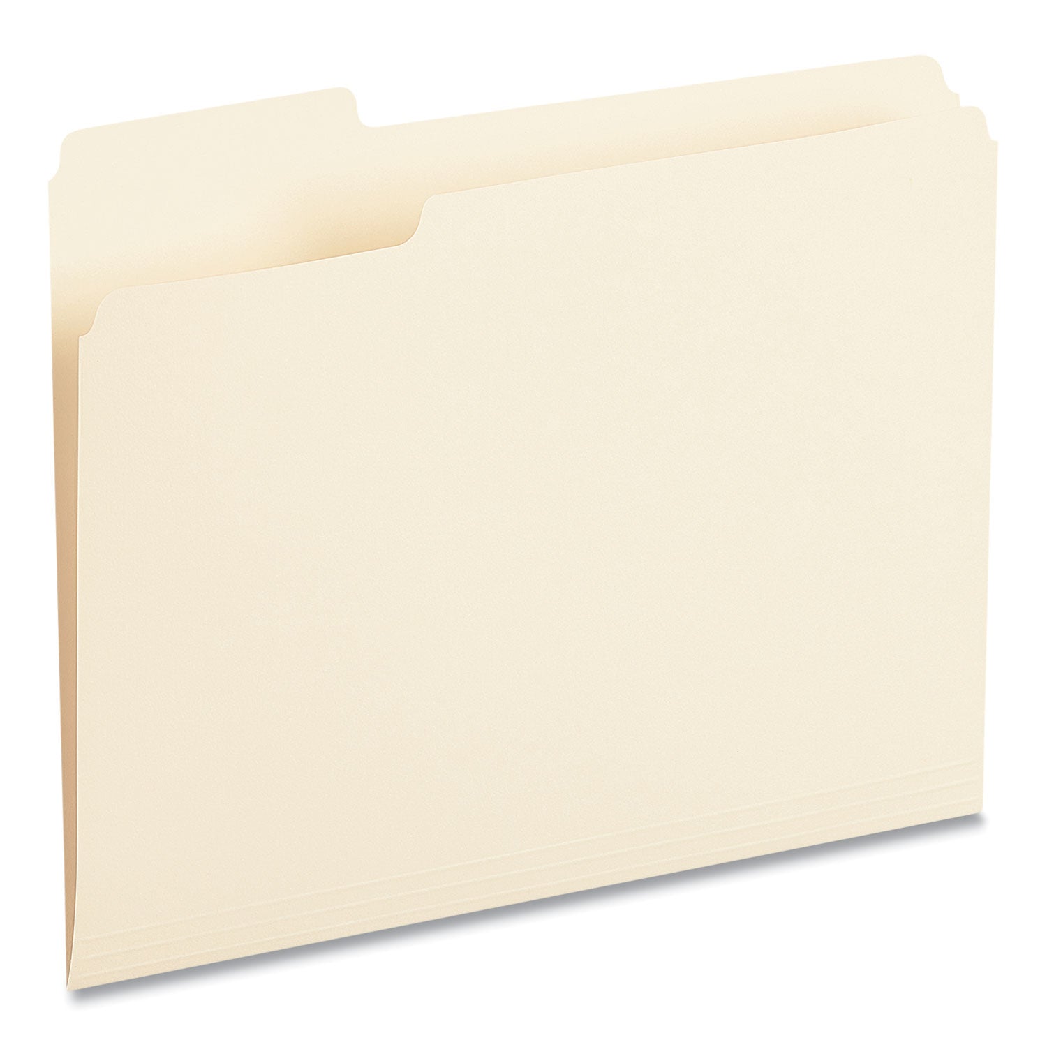 Universal® Top Tab File Folders, 1/3-Cut Tabs: Left Position, Letter Size, 0.75" Expansion, Manila, 100/Box