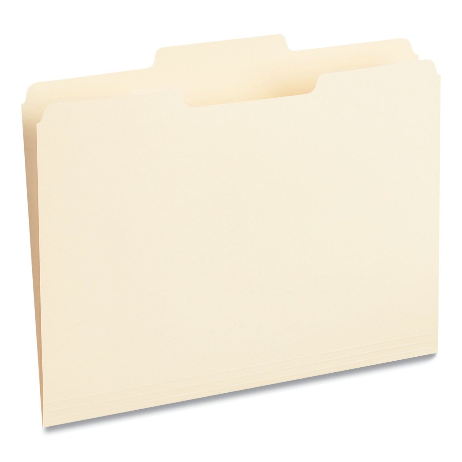 Universal® Top Tab File Folders, 1/3-Cut Tabs: Center Position, Letter Size, 0.75" Expansion, Manila, 100/Box