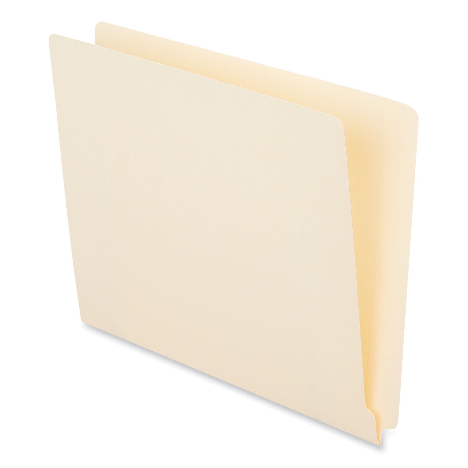 Universal® Deluxe Reinforced End Tab Folders, 9" High Front, Straight Tabs, Letter Size, 0.75" Expansion, Manila, 100/Box