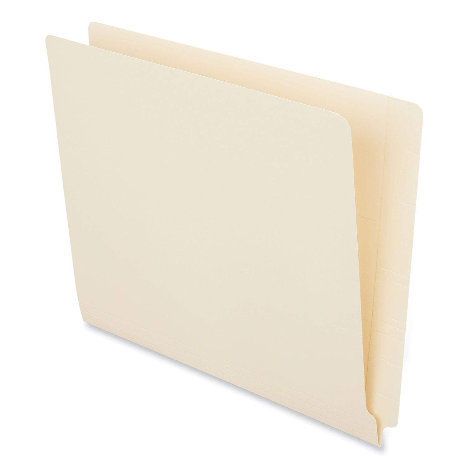 Universal® Deluxe Reinforced End Tab Folders, Straight Tabs, Letter Size, 0.75" Expansion, Manila, 100/Box