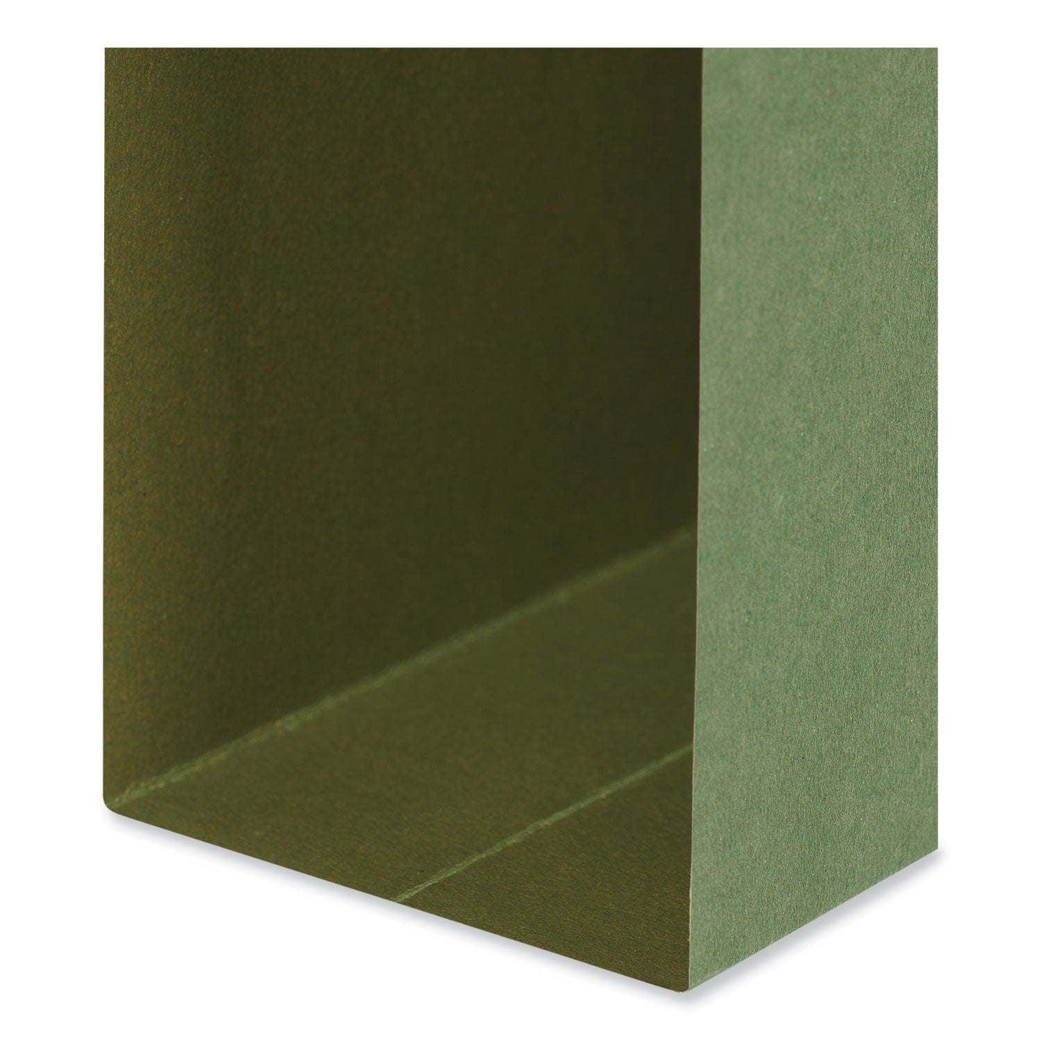 Universal® Box Bottom Hanging File Folders, 3" Capacity, Letter Size, 1/5-Cut Tabs, Standard Green, 25/Box