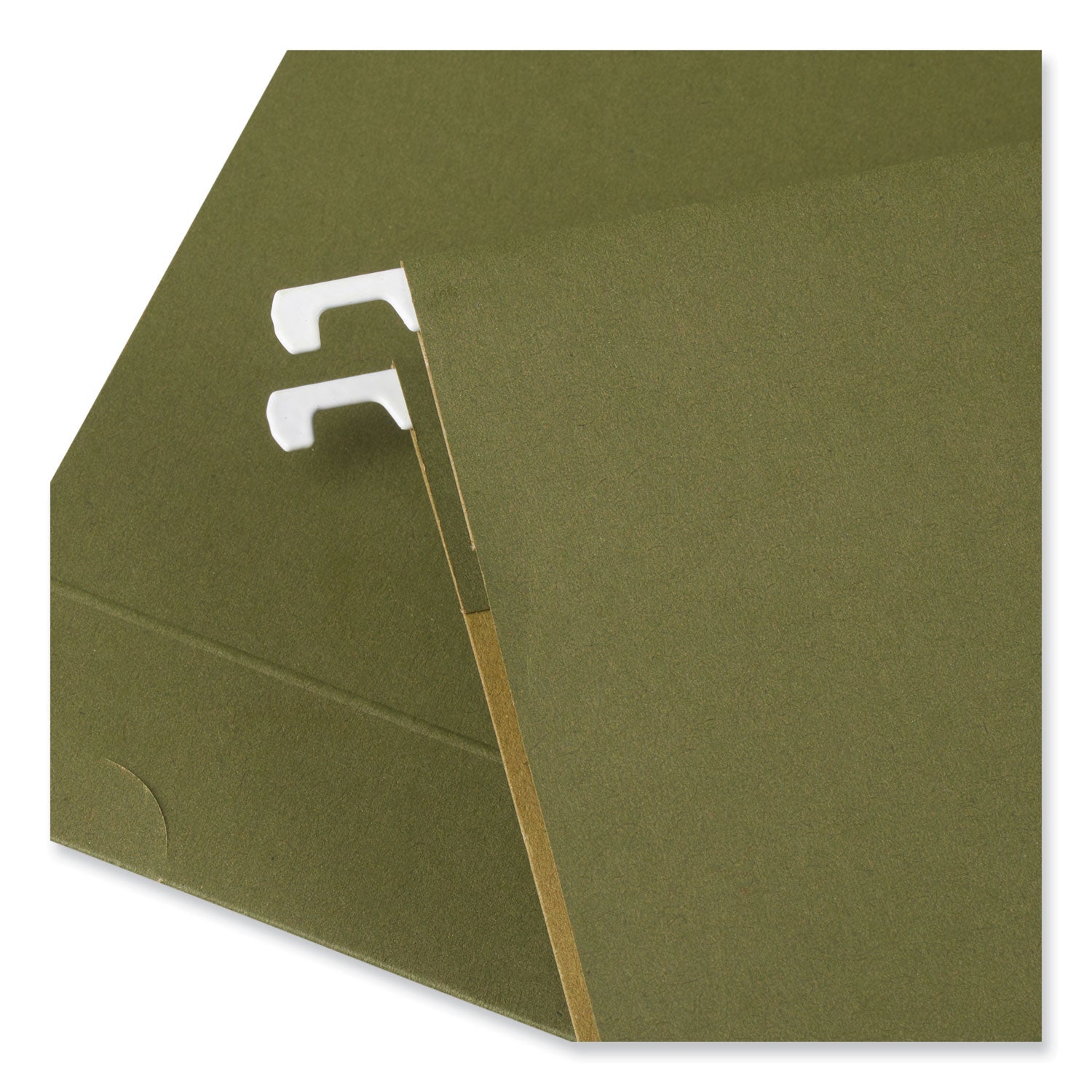 Universal® Box Bottom Hanging File Folders, 2" Capacity, Legal Size, 1/5-Cut Tabs, Standard Green, 25/Box