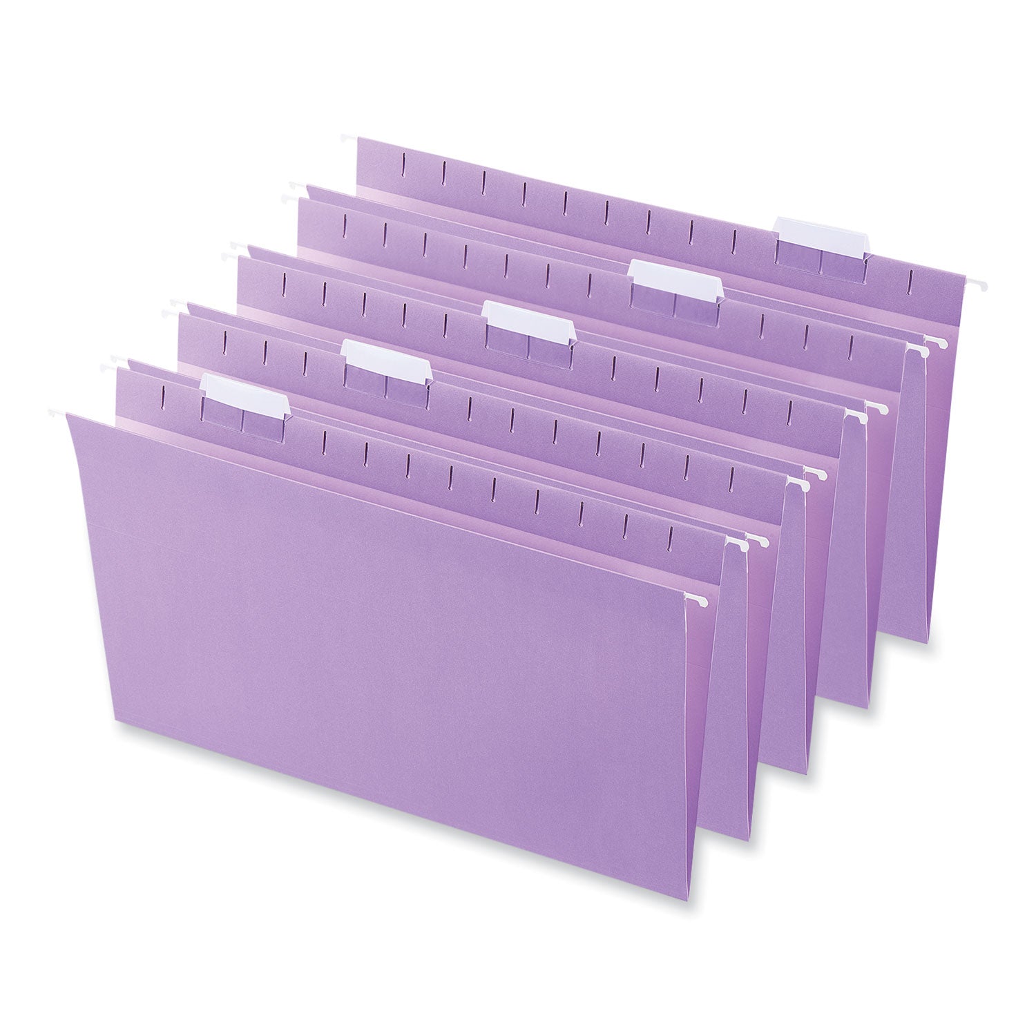 Universal® Deluxe Bright Color Hanging File Folders, Legal Size, 1/5-Cut Tabs, Violet, 25/Box