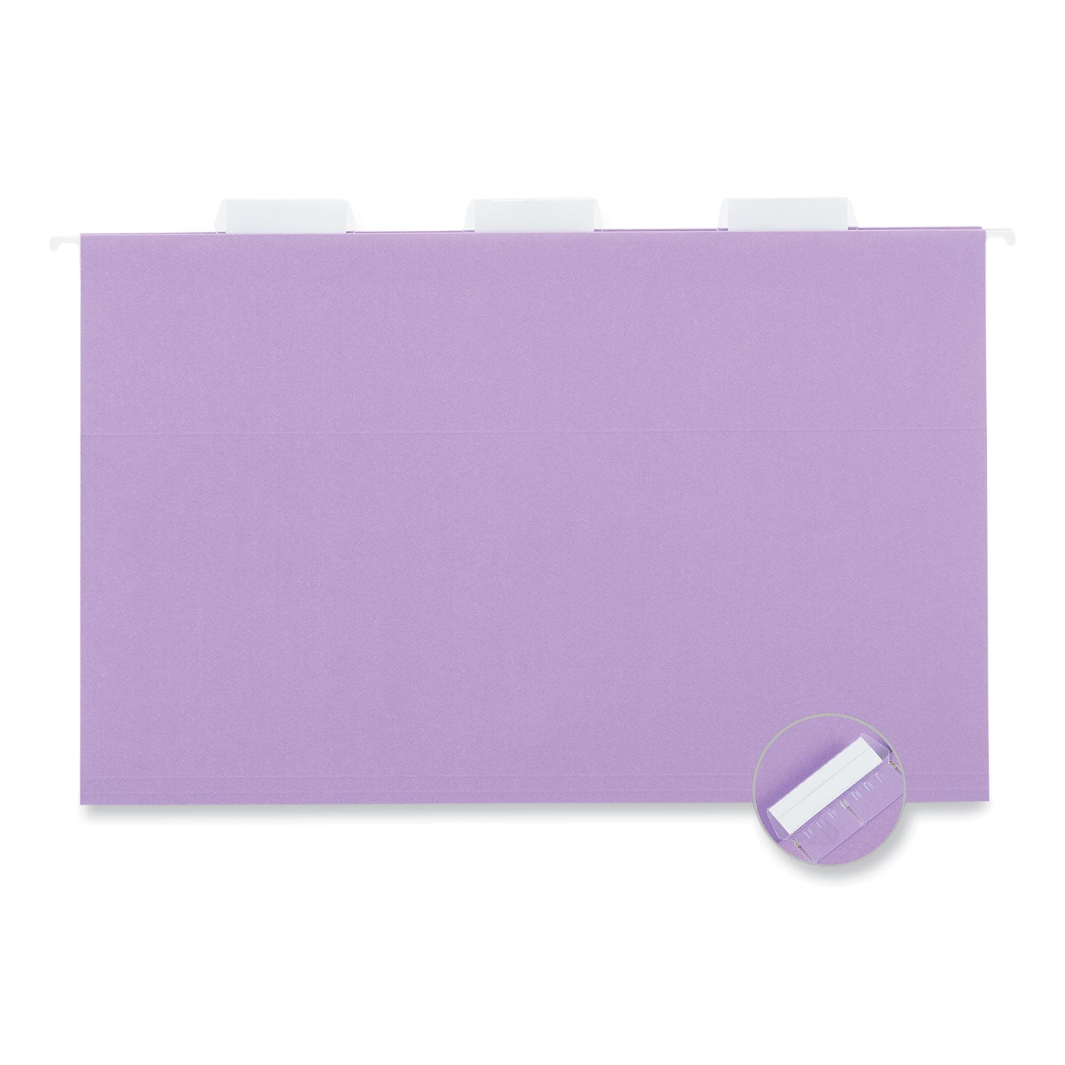 Universal® Deluxe Bright Color Hanging File Folders, Legal Size, 1/5-Cut Tabs, Violet, 25/Box