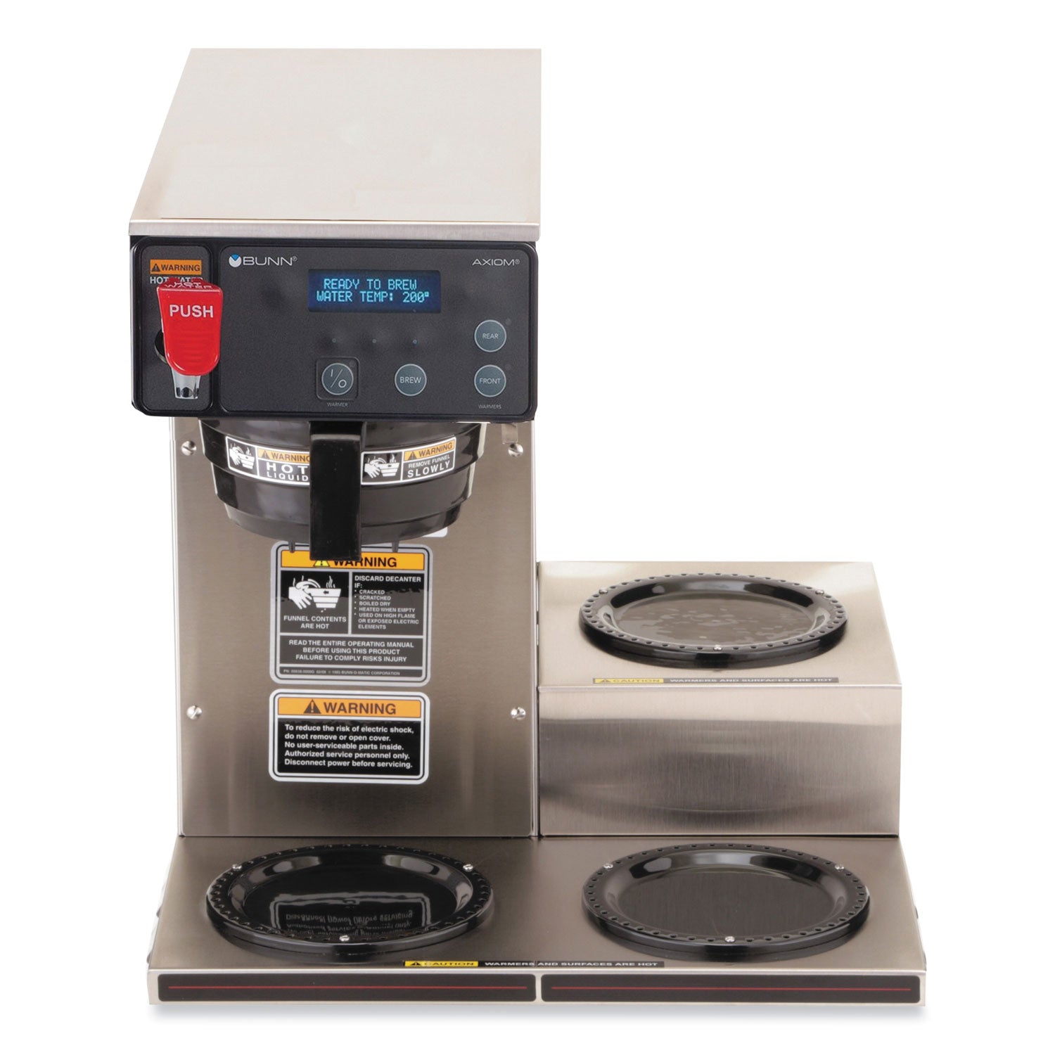 Axiom 15-3 12-Cup Low Profile Automatic Coffee Brewer, Gray/Stainless Steel